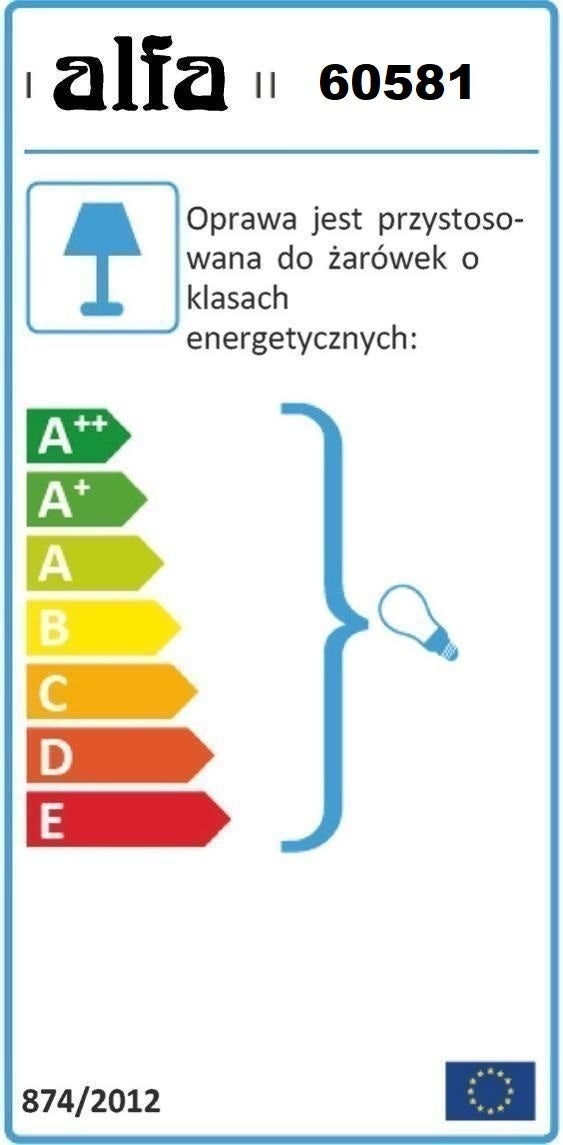 Lampa wisząca Eclat biało-srebrna E27 Alfa - 5