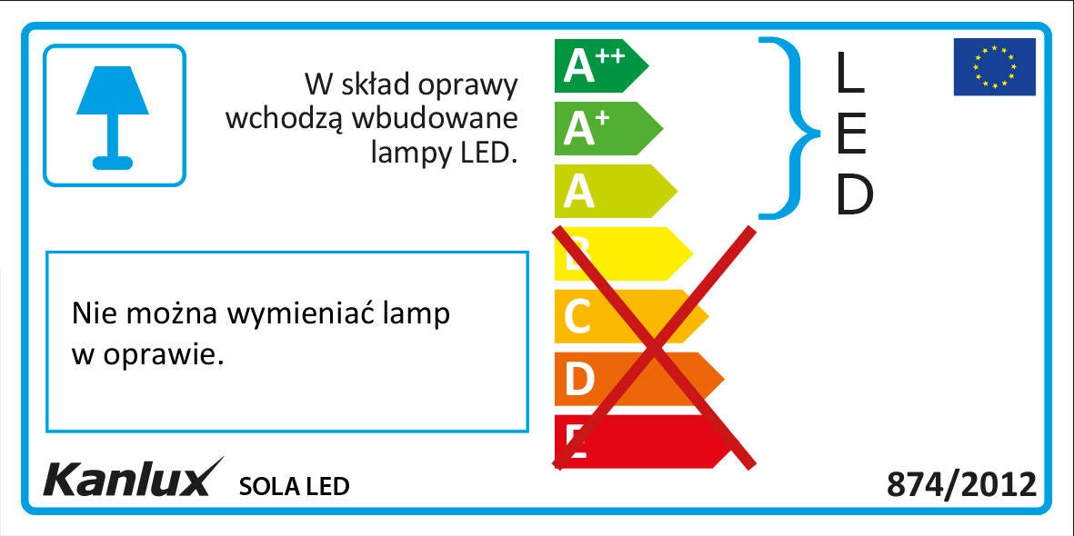 Oprawa schodowa SOLA srebrna okrągła LED KANLUX - 4