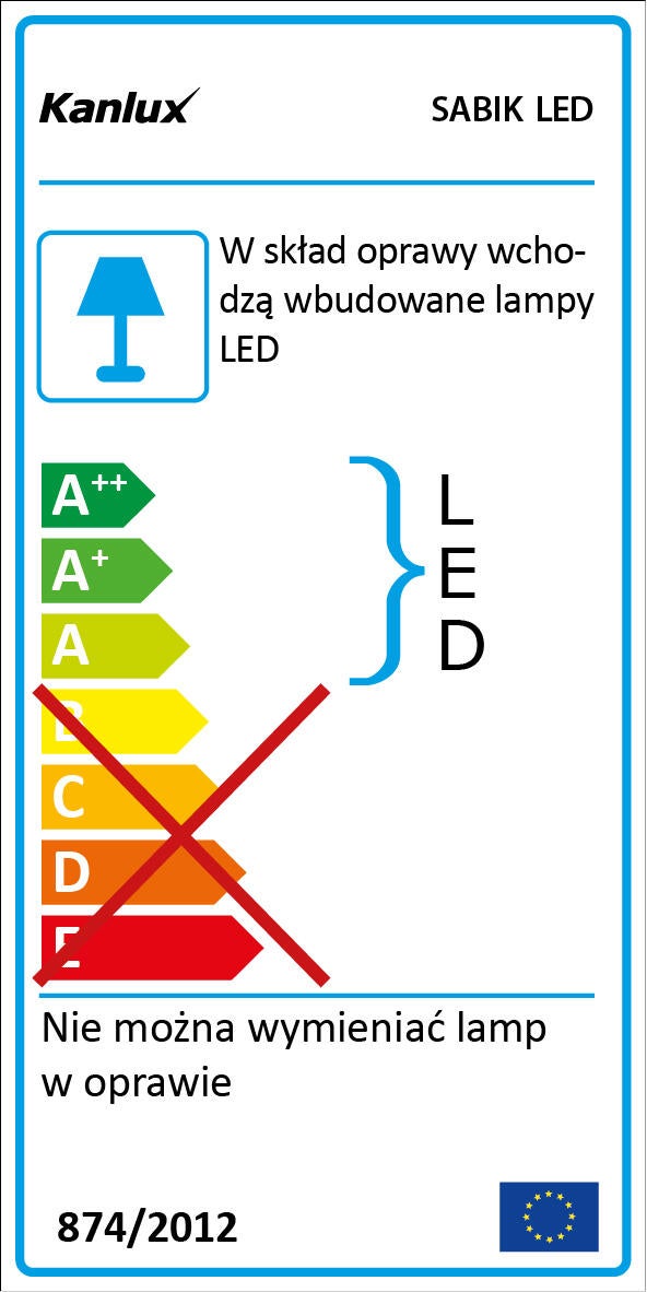 Oprawa schodowa SABIK czarna kwadratowa LED KANLUX - 4