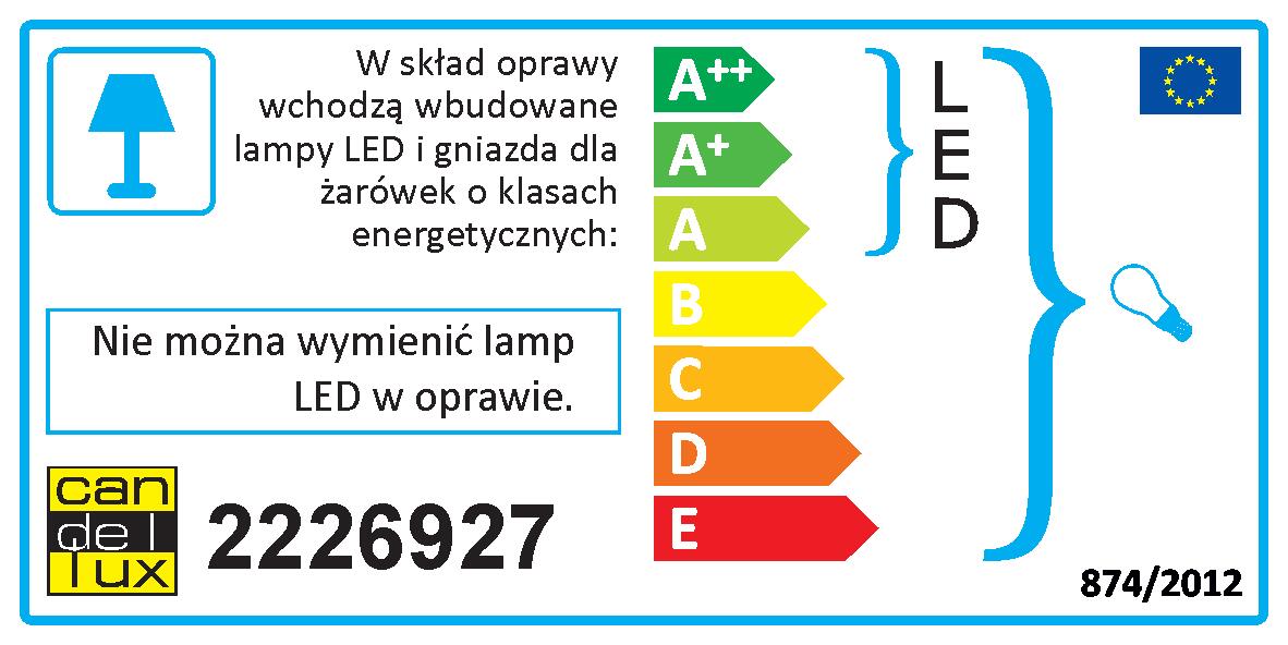 Oprawa stropowa SS-22 kwadratowa biała + LED CANDELLUX - 5