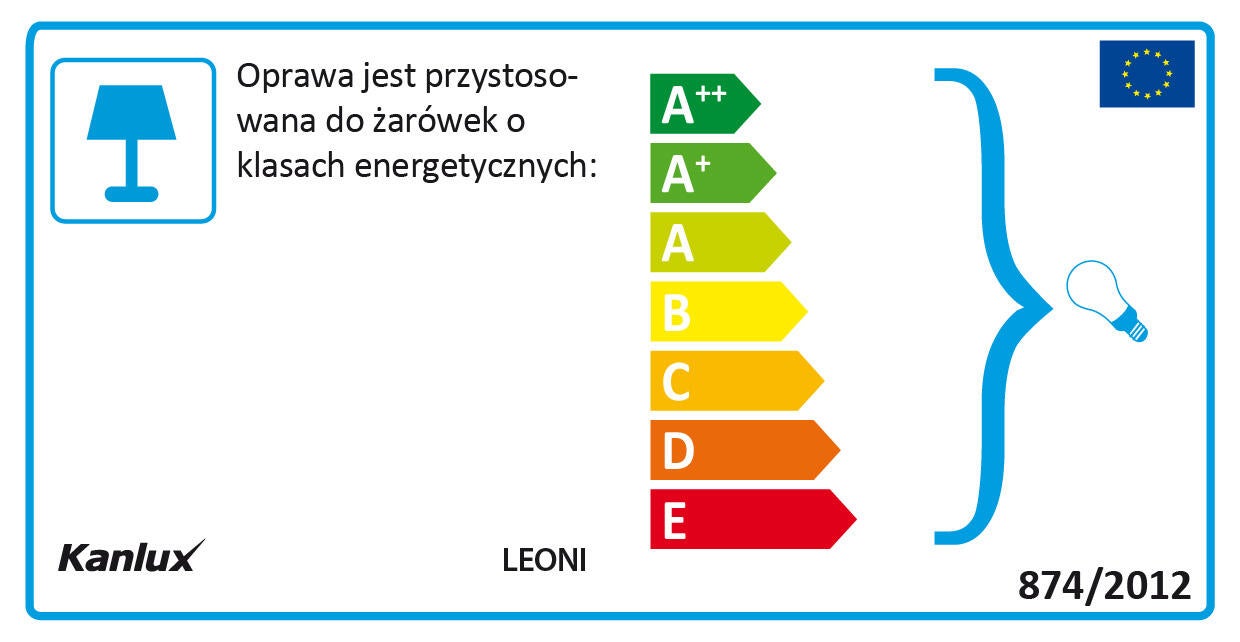 Oprawa stropowa LEONI B L-B czarne szkło KANLUX - 4