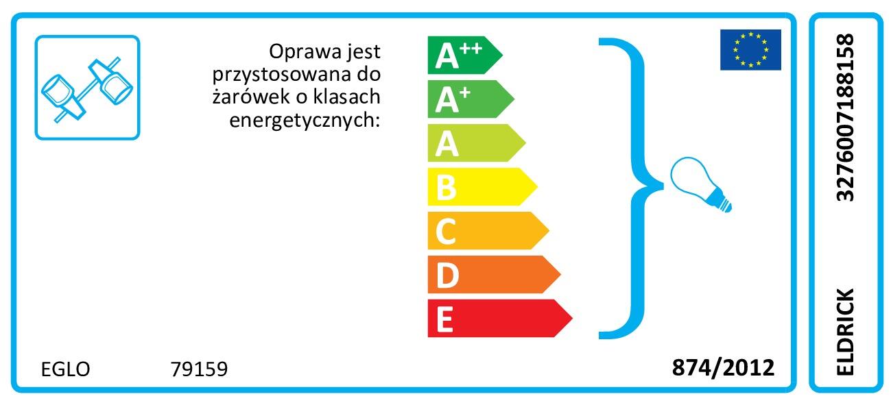 Listwa reflektorowa Eldrick czarna 2 x E14 Inspire - 20
