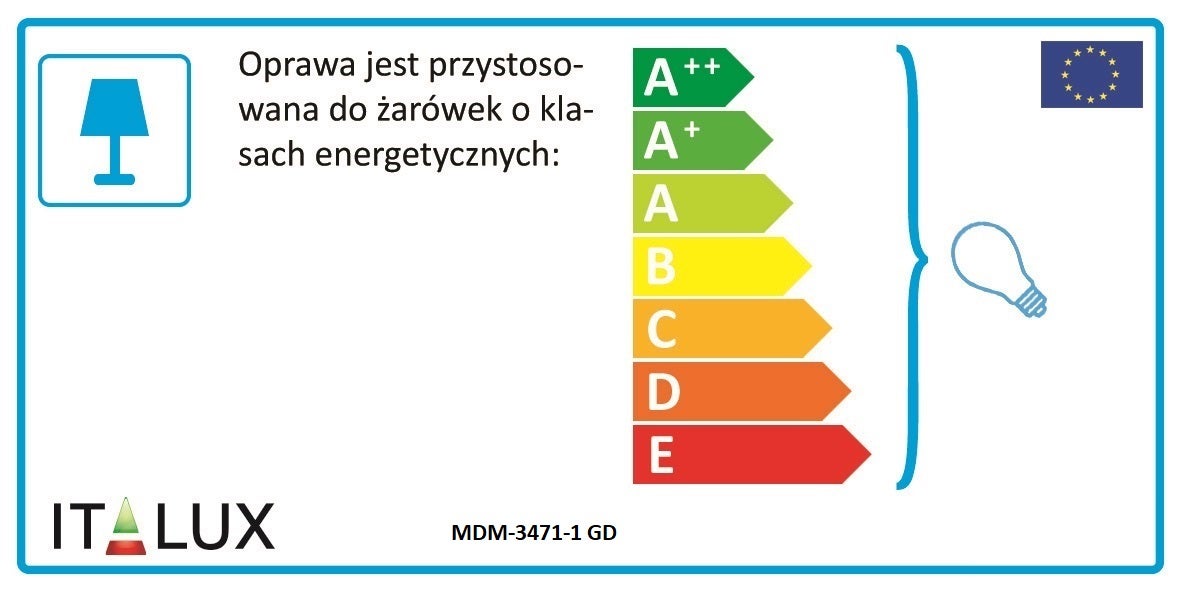 Lampa wisząca Harley miedziana E27 Italux - 2