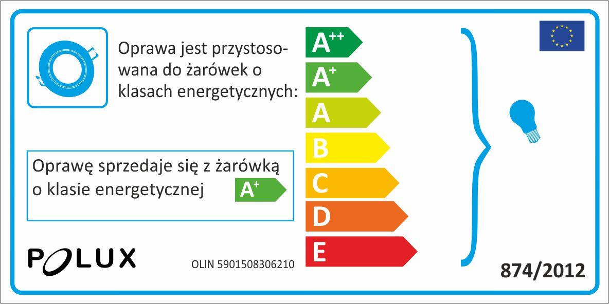 Zestaw opraw stropowych oczek 3 szt. OLIN białe okrągłe LED POLUX - 6
