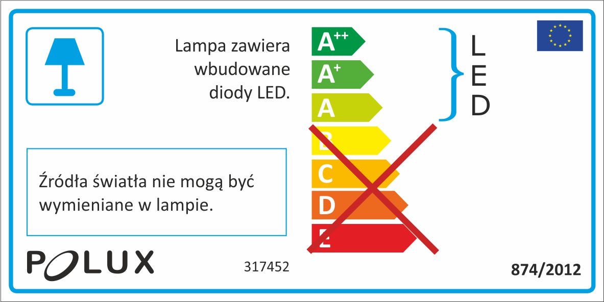 Plafon łazienkowy Rene IP44 biały LED Polux - 3