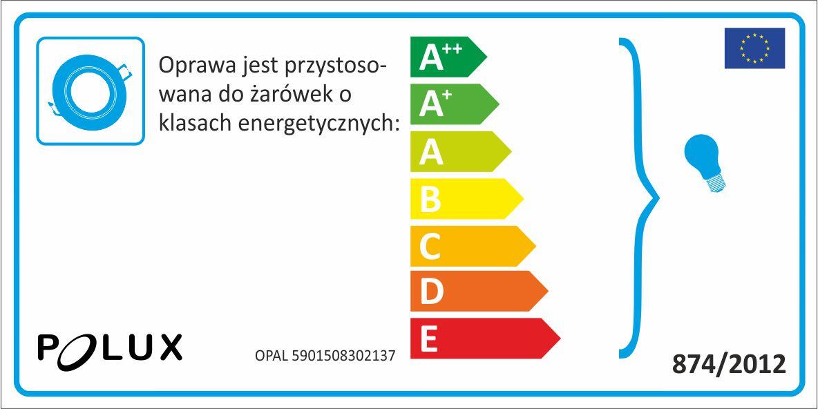 Oprawa stropowa oczko SOUTH OPAL złota kwadratowa GU10 POLUX - 8