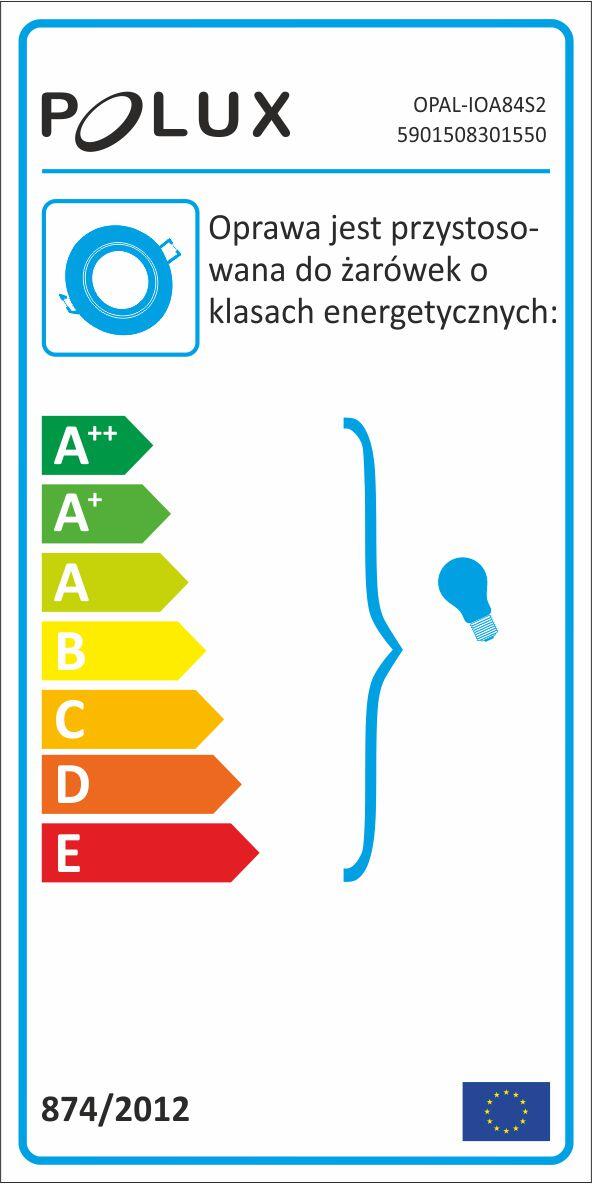 Oprawa stropowa oczko EAST OPAL srebrna okrągła GU10 POLUX - 4