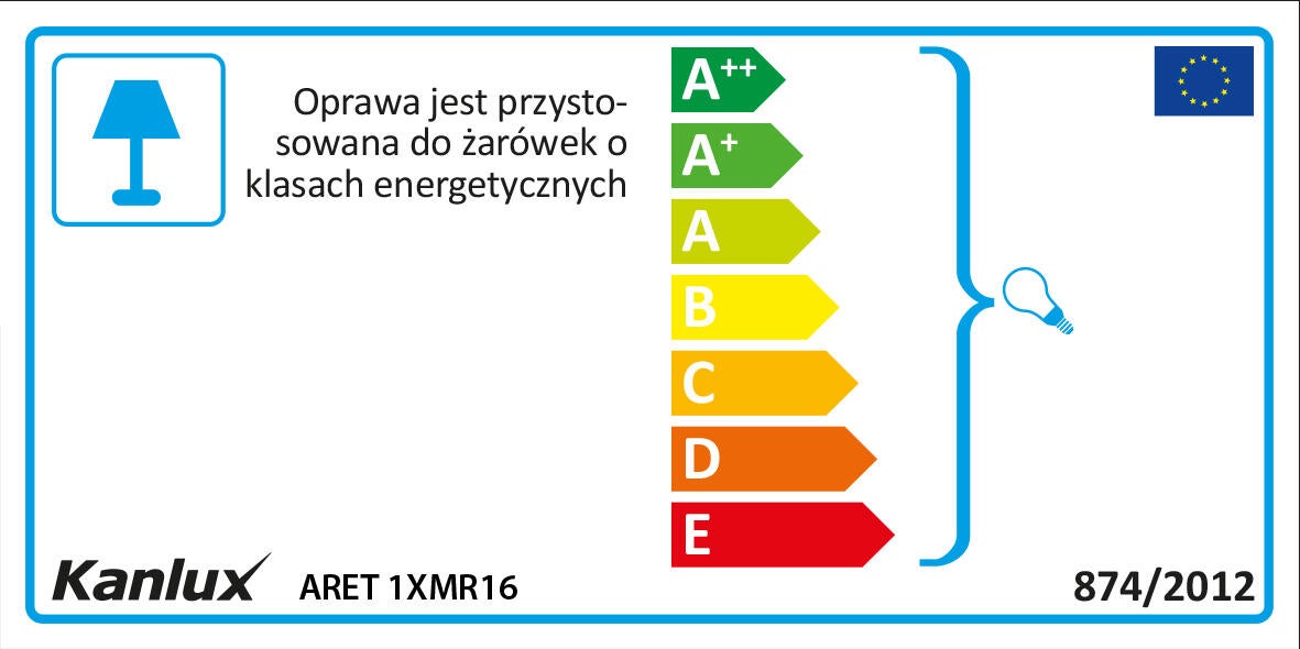 Oprawa stropowa oczko ARET 1XMR16-W biała KANLUX - 6