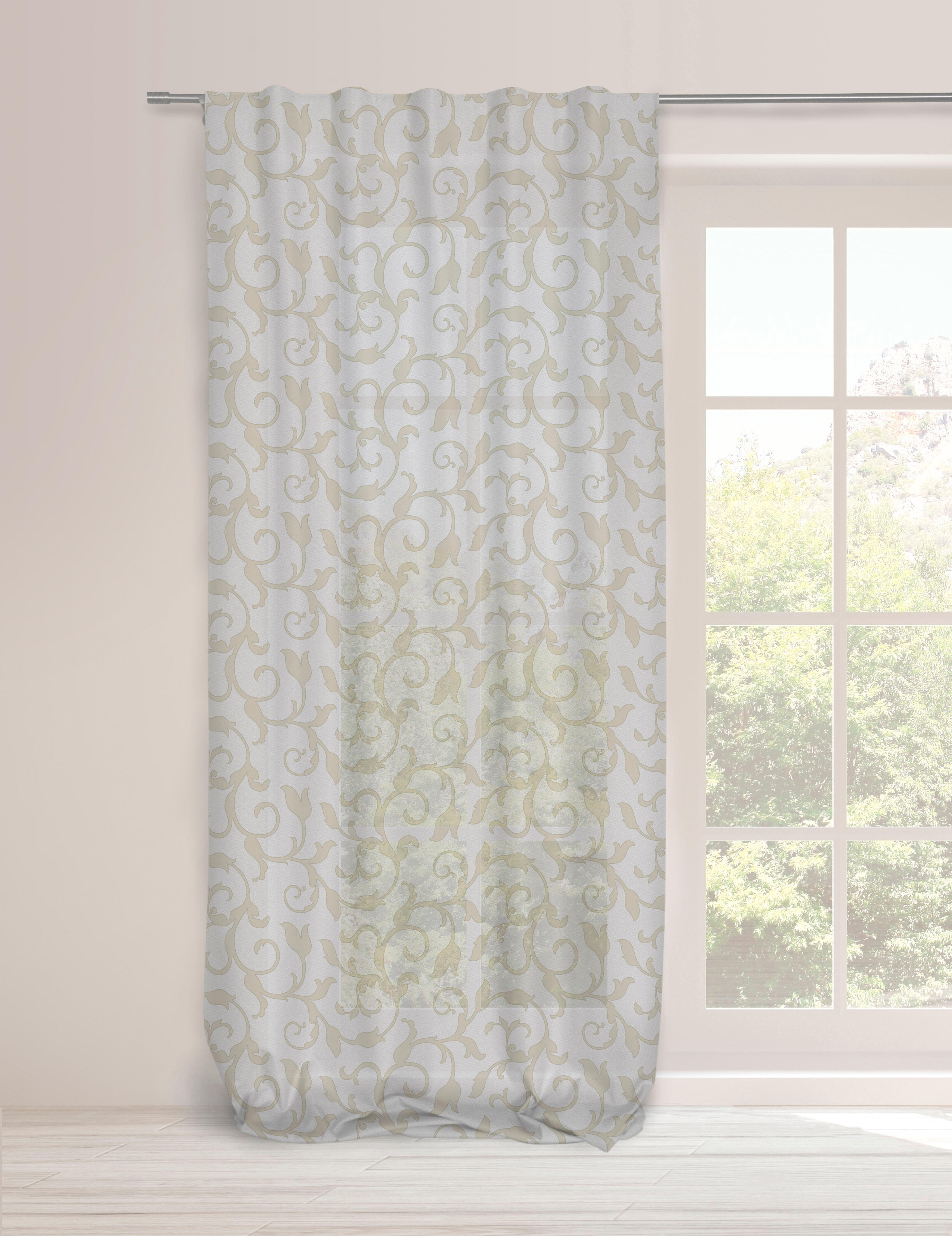 Tenda Liffey 930 beige, fettuccia 140x290 cm - 2