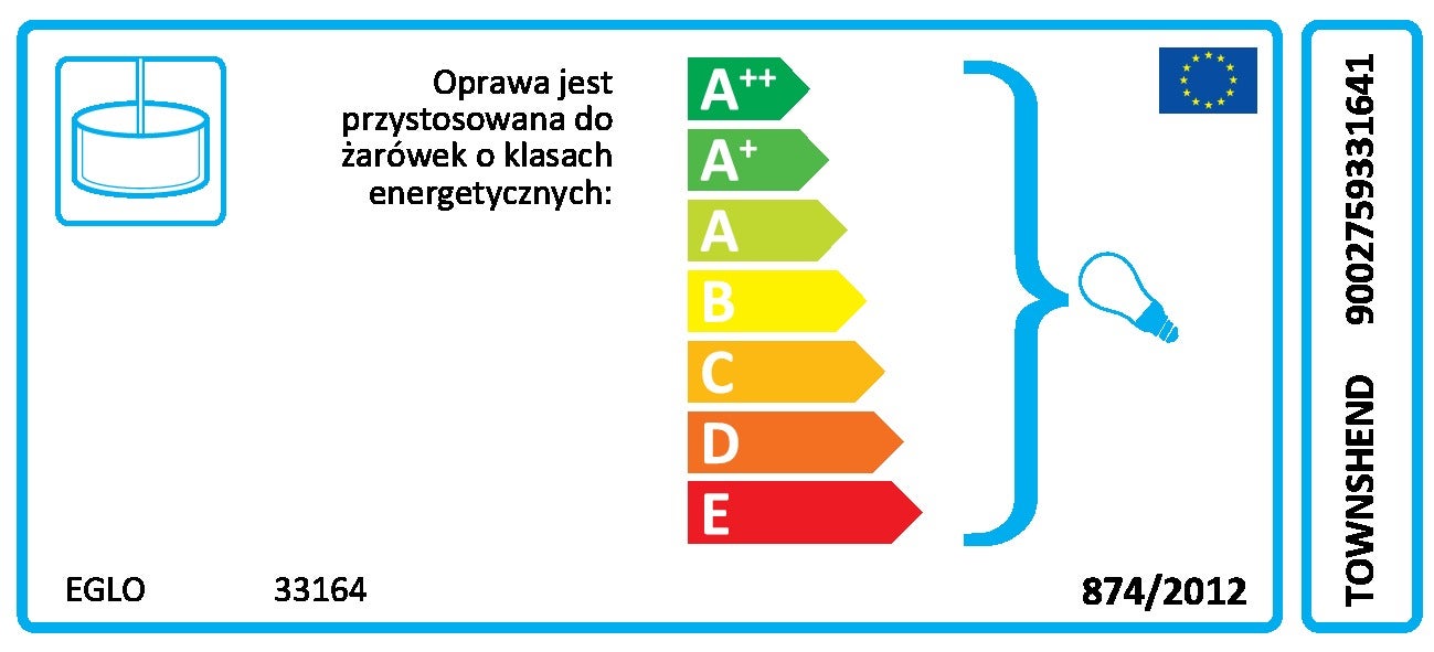 Lampa wisząca Townshend biała E27 Eglo - 4