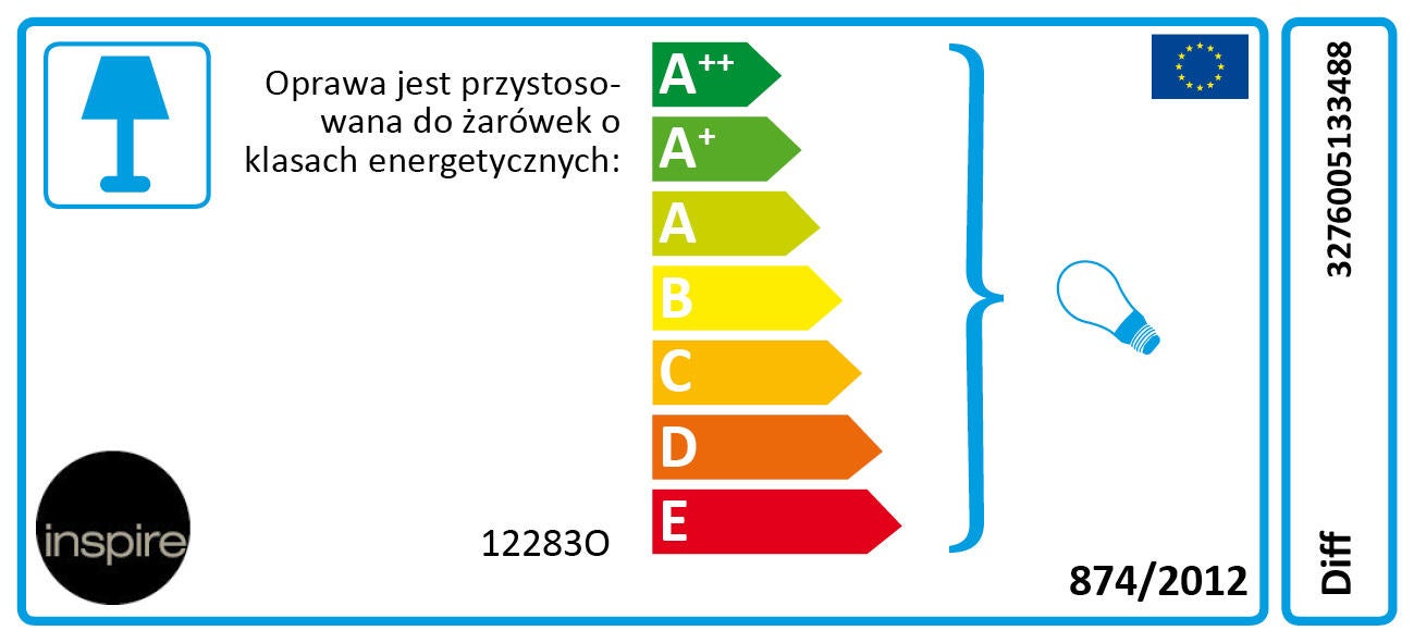 Lampa ogrodowa stojąca DIFF IP44 czarna E27 INSPIRE - 10