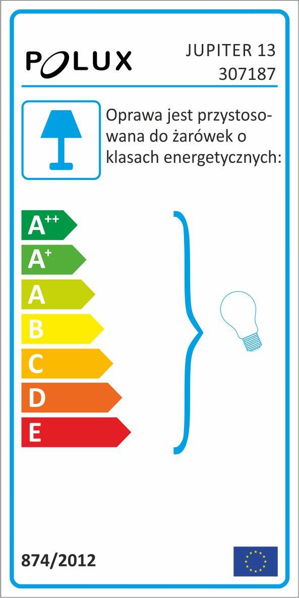 Oprawa stropowa natynkowa JUPITER śr. 13 cm biała E27 POLUX - 3