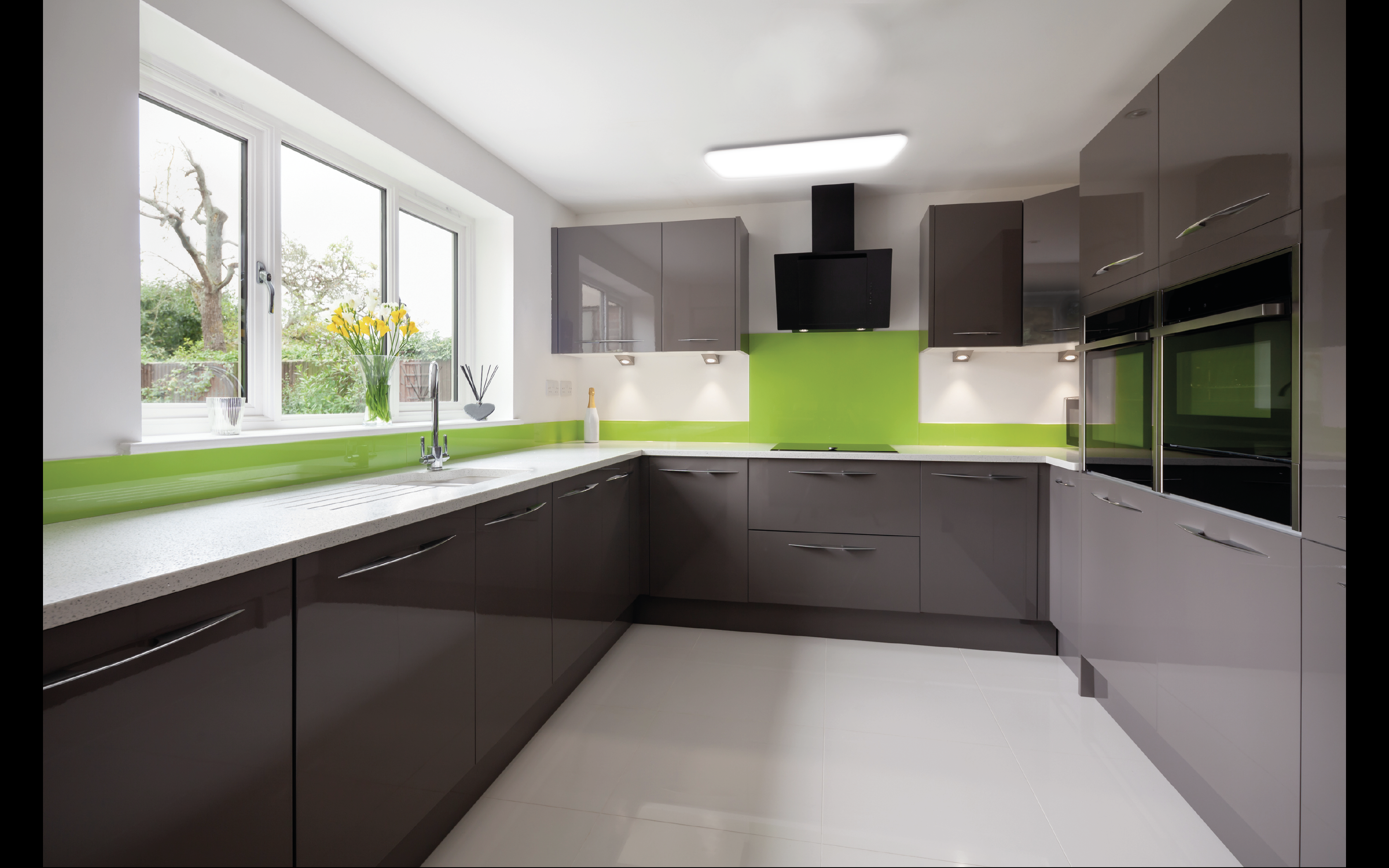 Plafonnier de garage Led L.60 cm plastique blanc module led LUCECO - 3