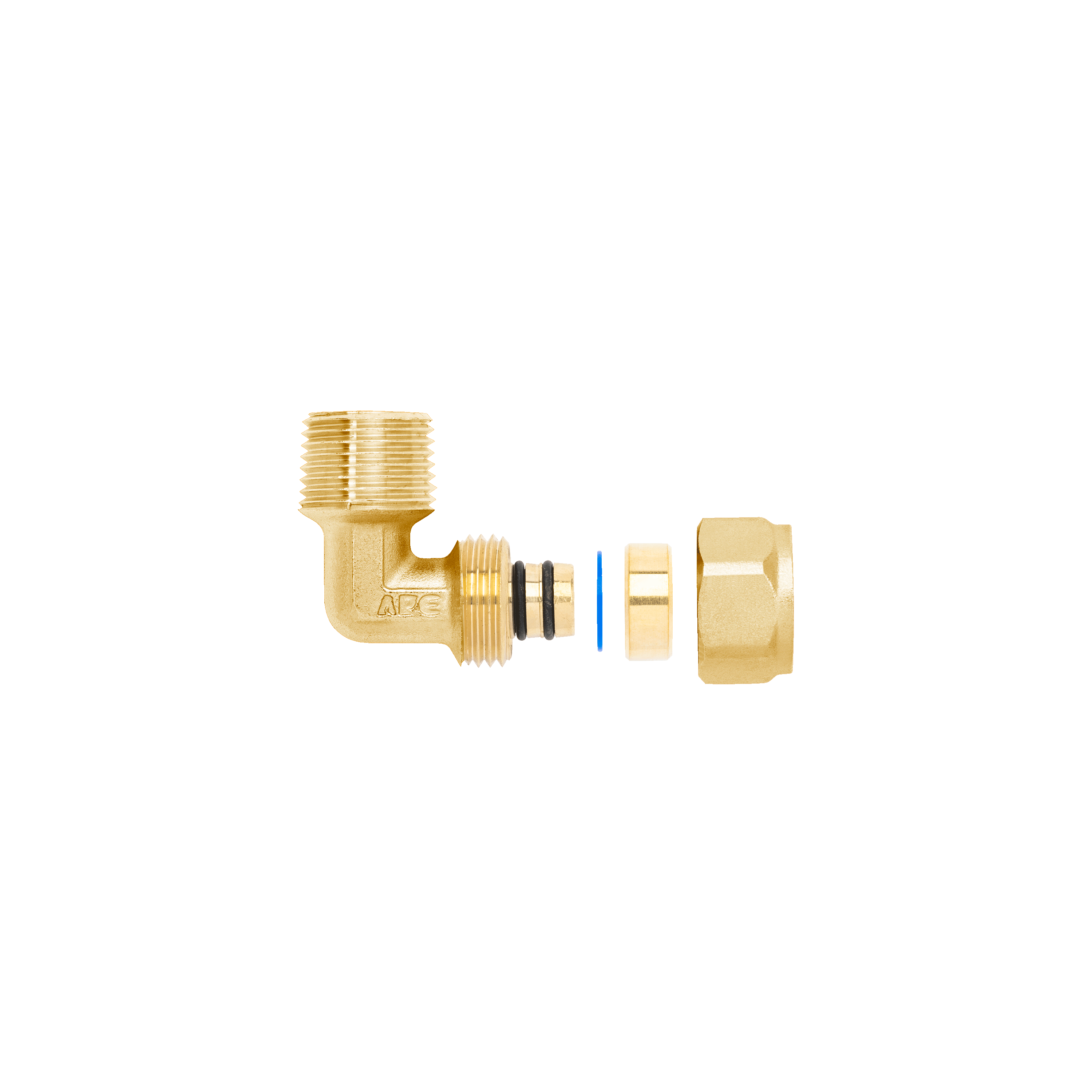 Curva per tubo 90° EQUATION in ottone M1/2