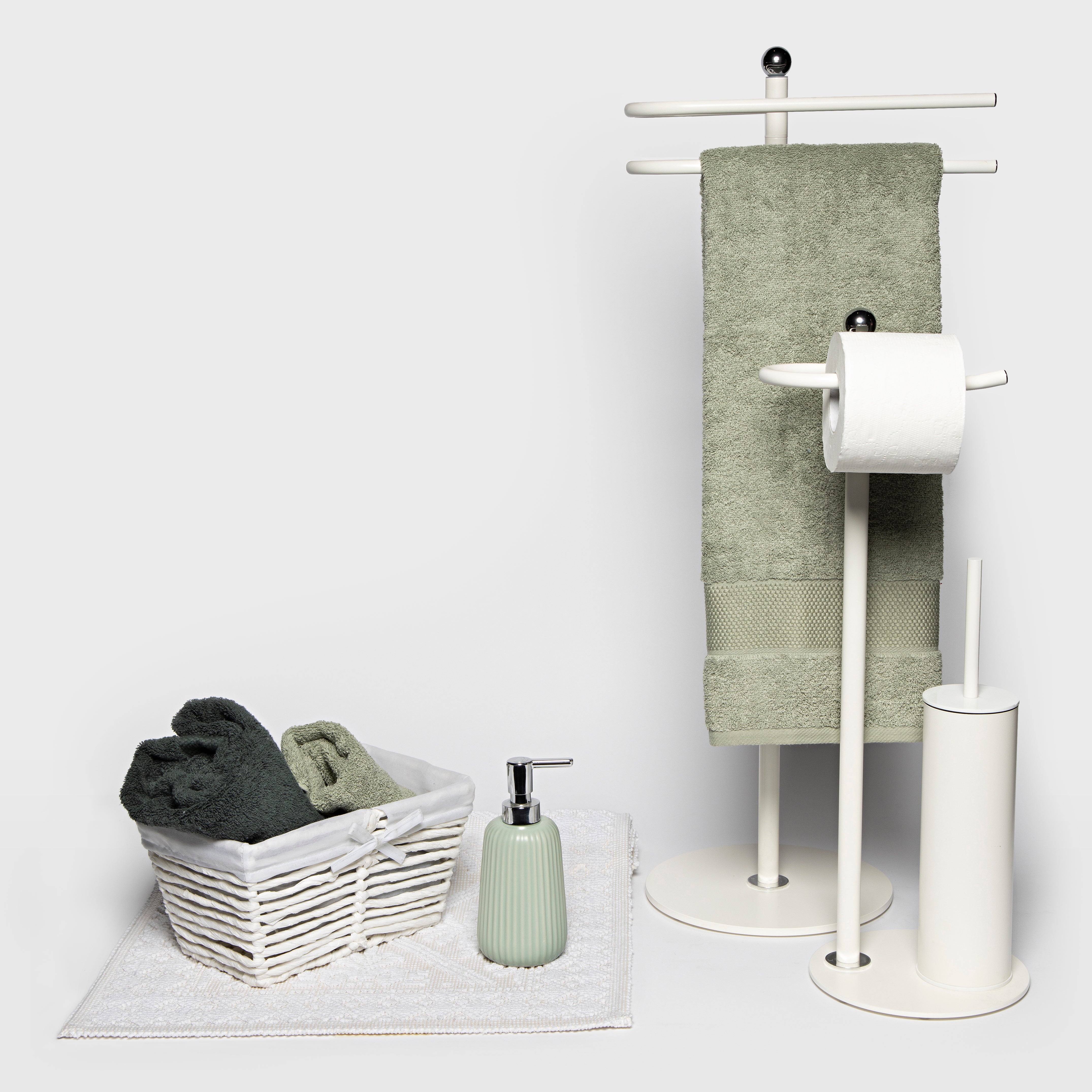 Porta Rotolo Carta E Porta Tazze Albero - Set Acciaio Inox Con Base Antiscivolo, Rosso, 6 Tazze - Foto 6