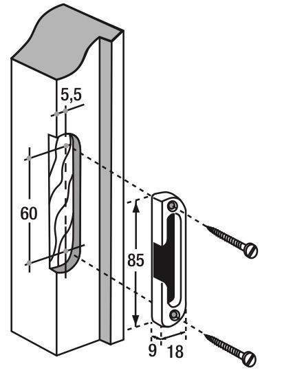 Gâche rouleaux droite / gauche pour serrures multipoint encastrées, THIRARD - 2