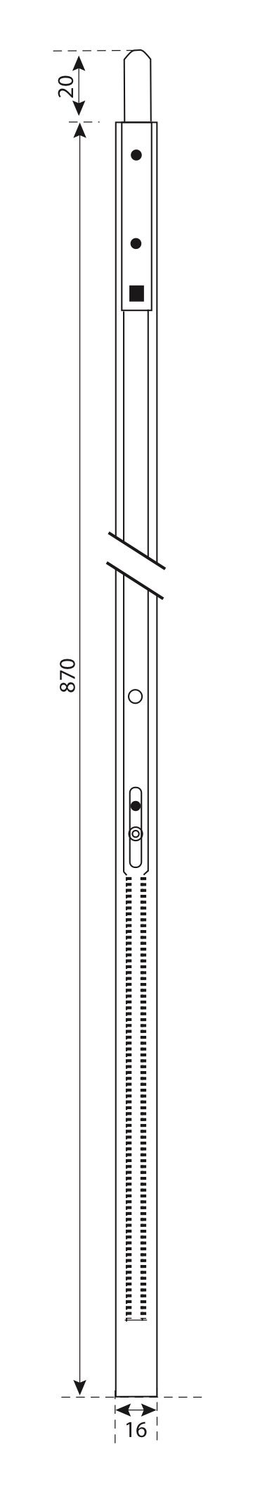 Prolongateur de serrure pour serrures multipoint encastrées, THIRARD - 2