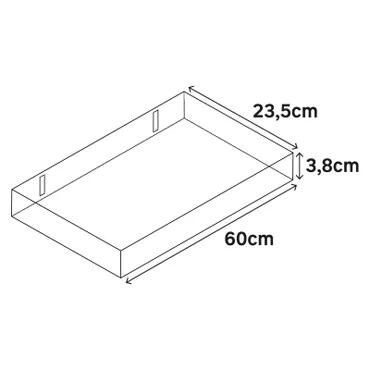 Etagère murale gris béton Spaceo, L.60 x P.23.5 cm, Ep.38 mm - 6