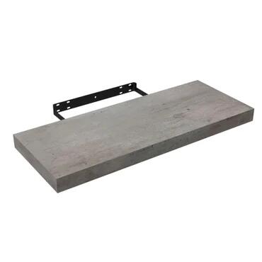 Etagère murale gris béton Spaceo, L.60 x P.23.5 cm, Ep.38 mm - 2