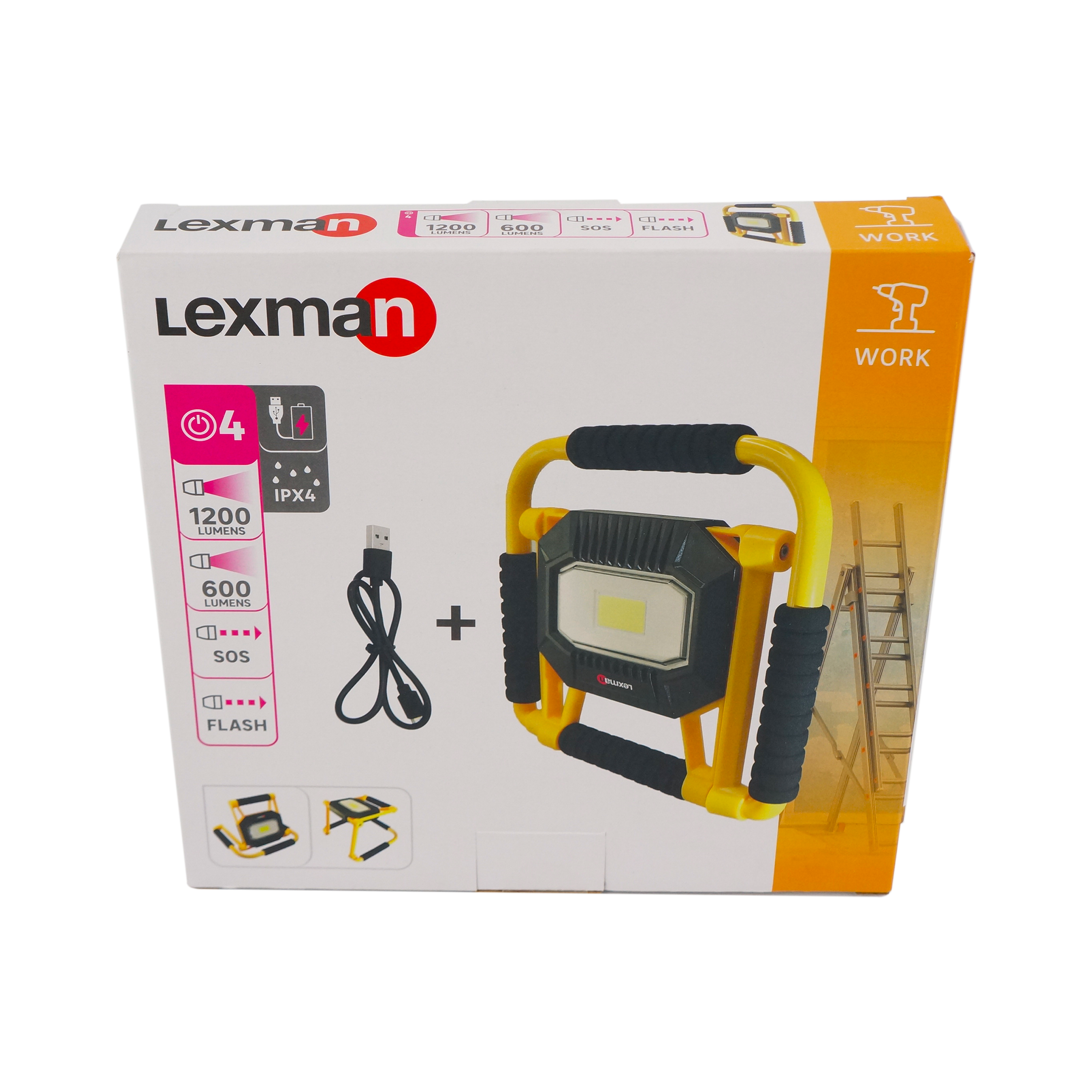 Lampa warsztatowa akumulatorowa IP44 1200Lm LEXMAN - 14