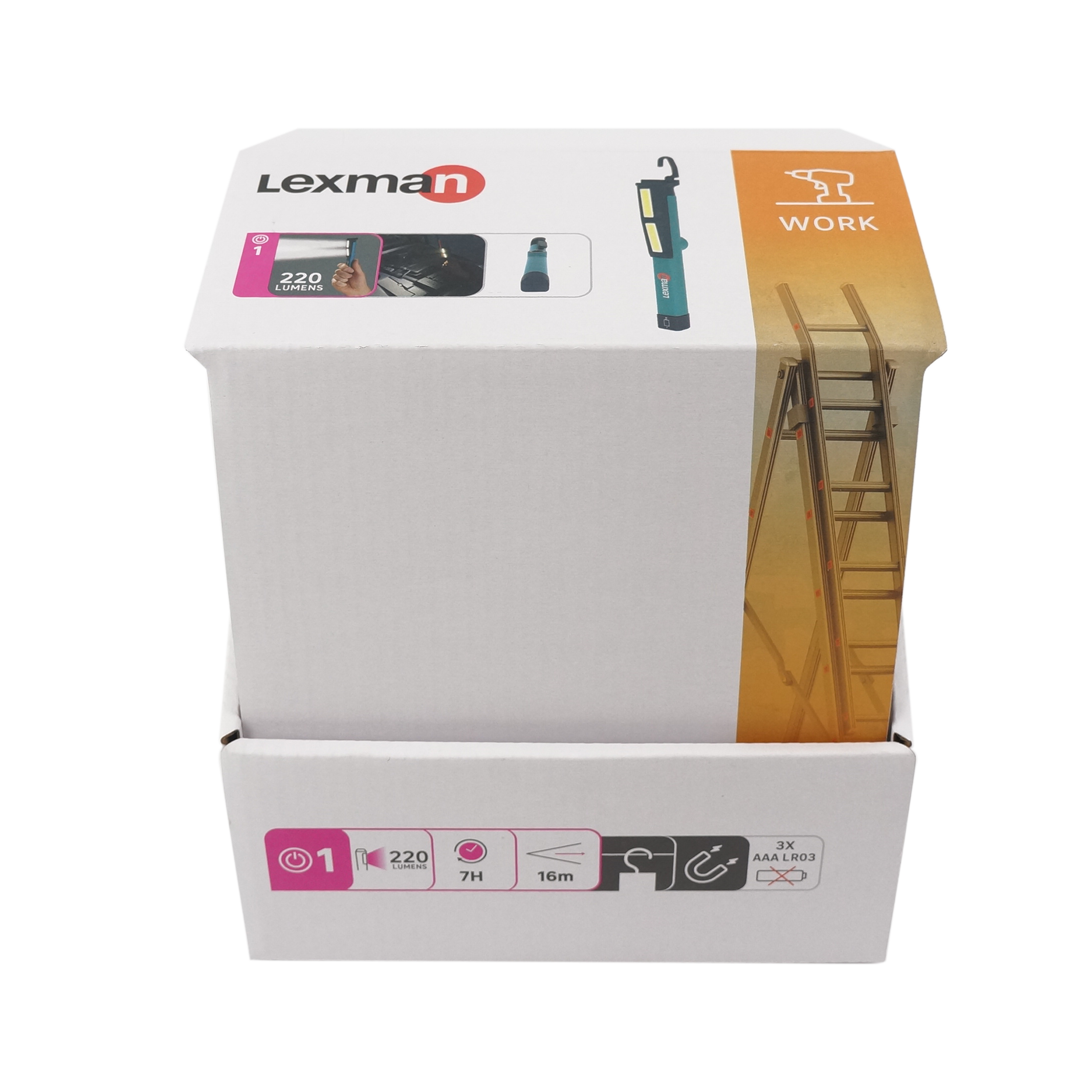 Lanterna de trabalho caneta LEXMAN 220LM Magnética C/Gancho azul - 8