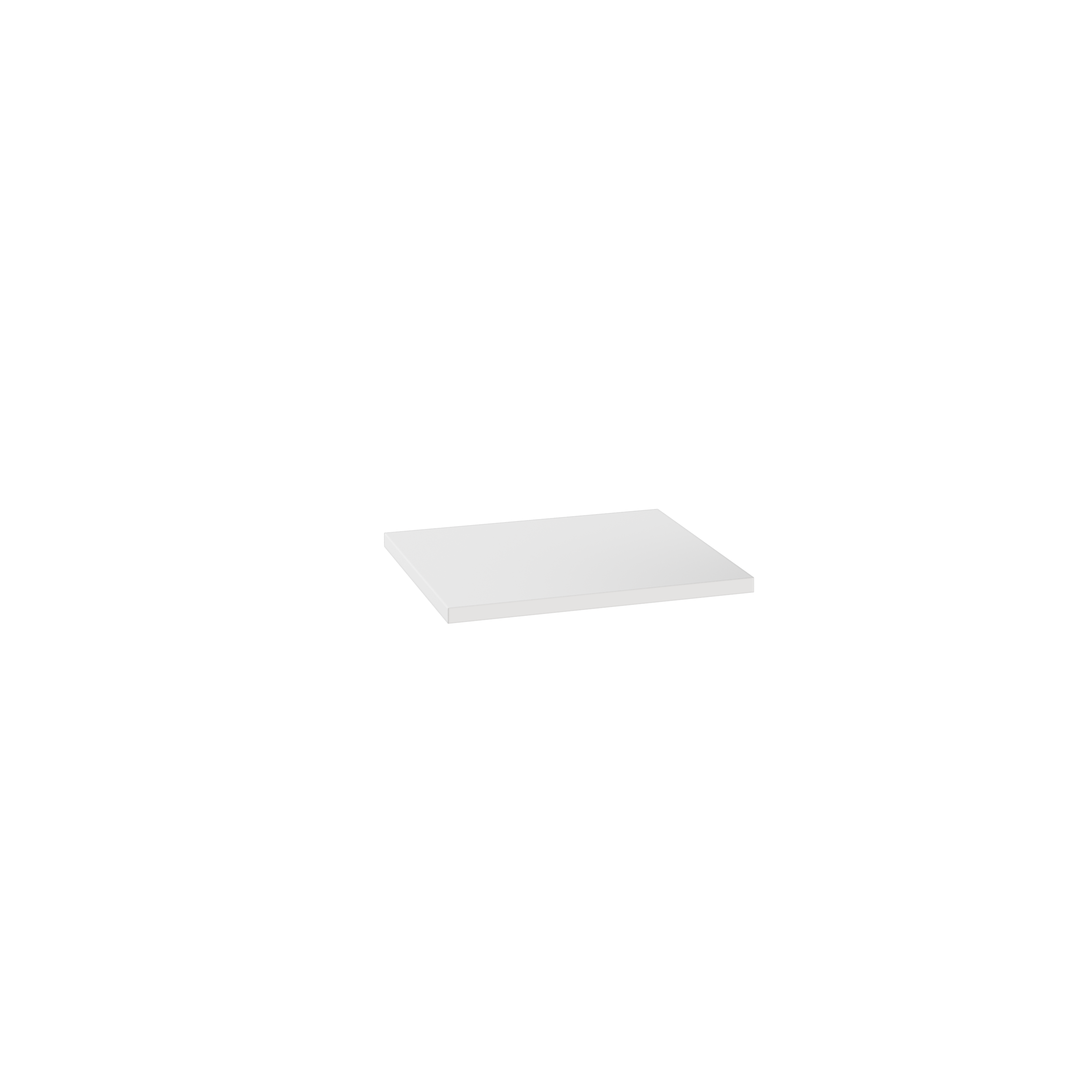 Półka prosta do korpusu 37.6 cm głębokość 35.6 cm biała