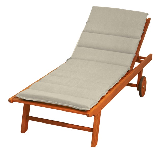 Coussin Pour Chaise Longue - Taille 48x168 Cm, Bleu Marine, Avec Sangles Réglables - Pour Jardin, Terrasse, Balcon