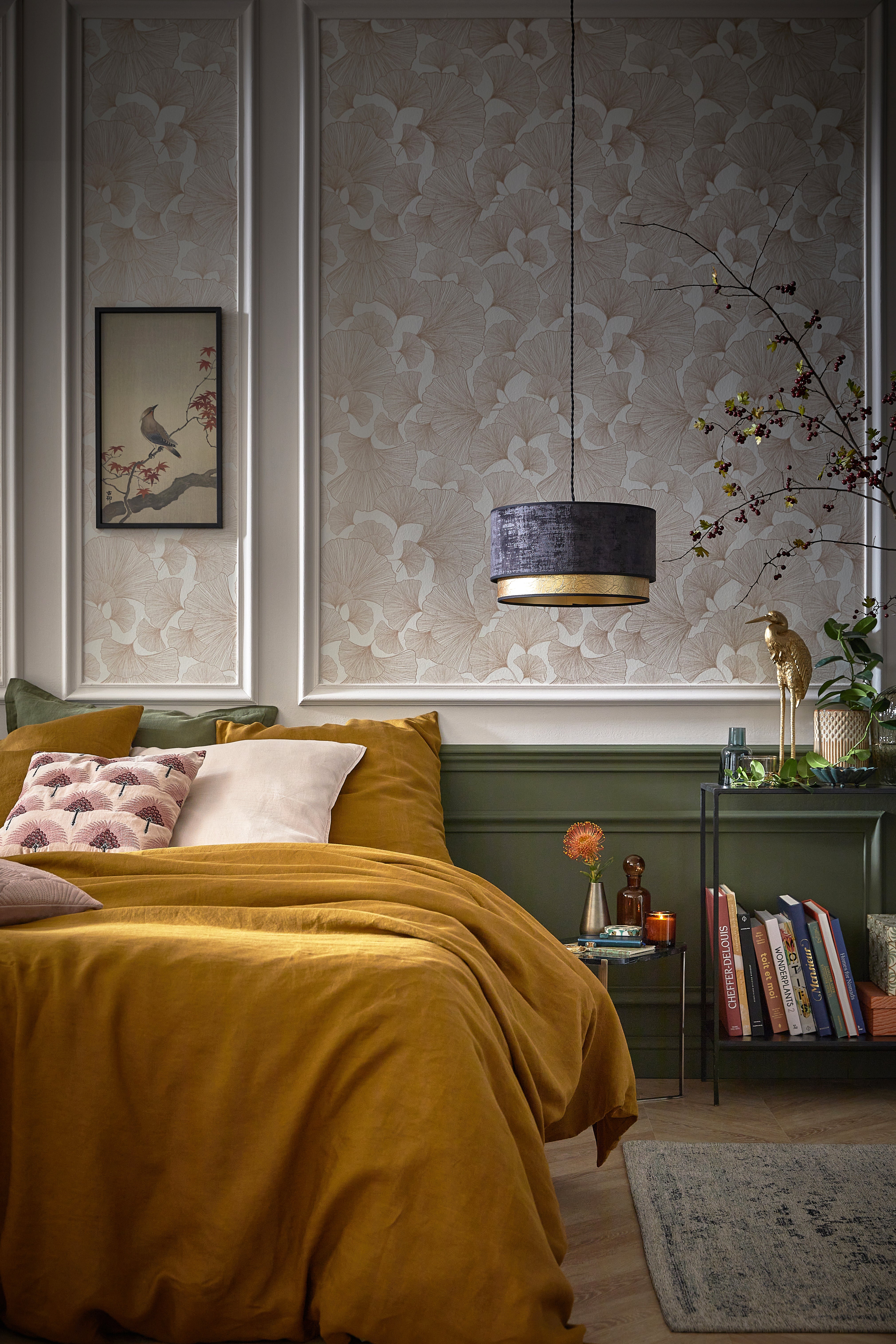 Suspension Bourbon, polyester, noir, Diam.38 cm, E27 - 5