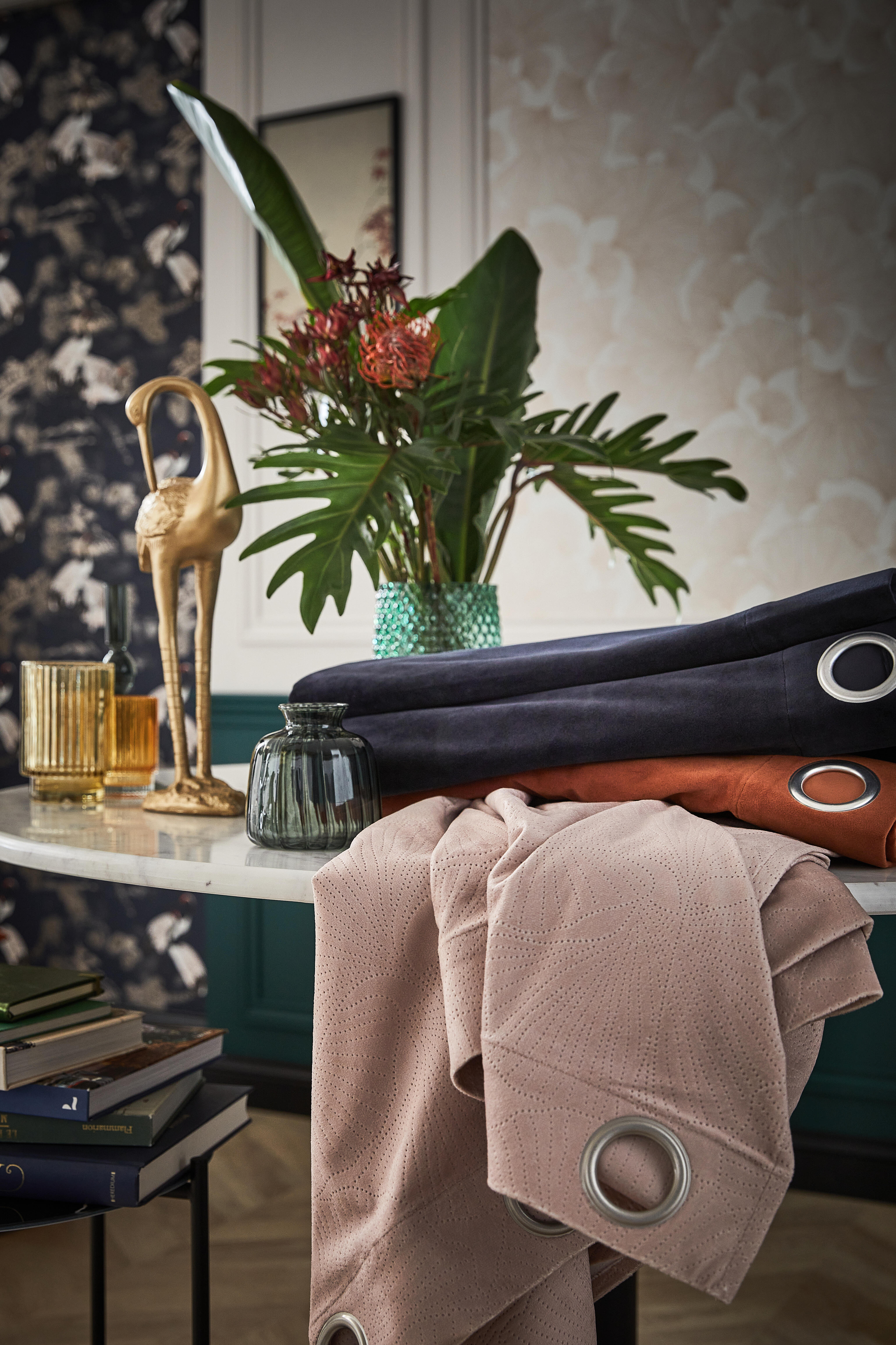 Rideau tamisant, Clarks, bleu H.280 x l.140 cm INSPIRE - 7