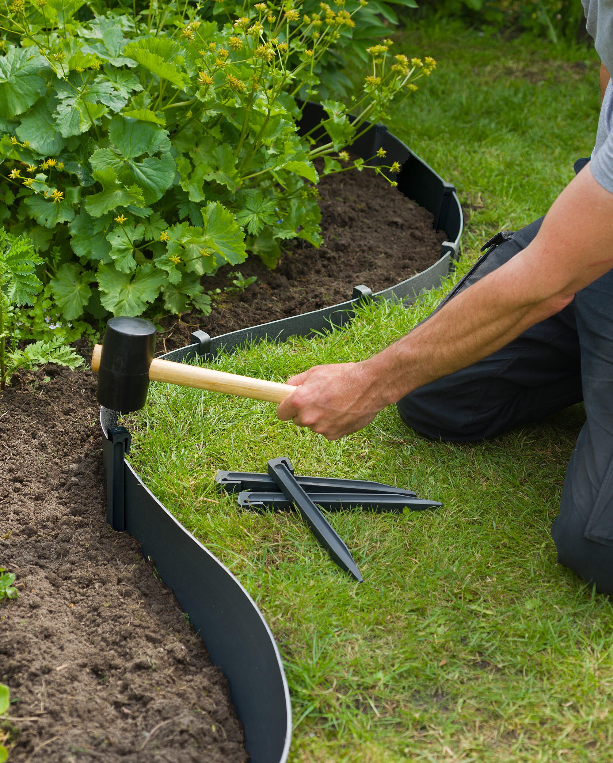 Lot 10 ancres pour bordures, noir, H.26,7 x L.1,9 cm - 3