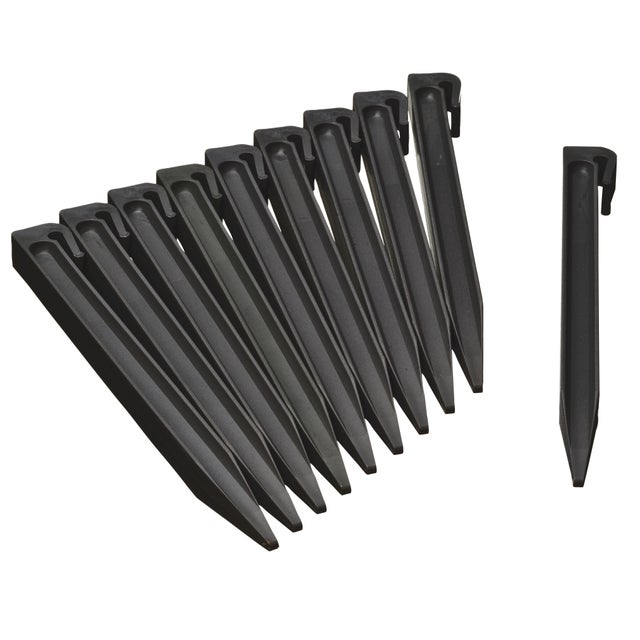 Lot 10 ancres pour bordures, noir, H.26,7 x L.1,9 cm