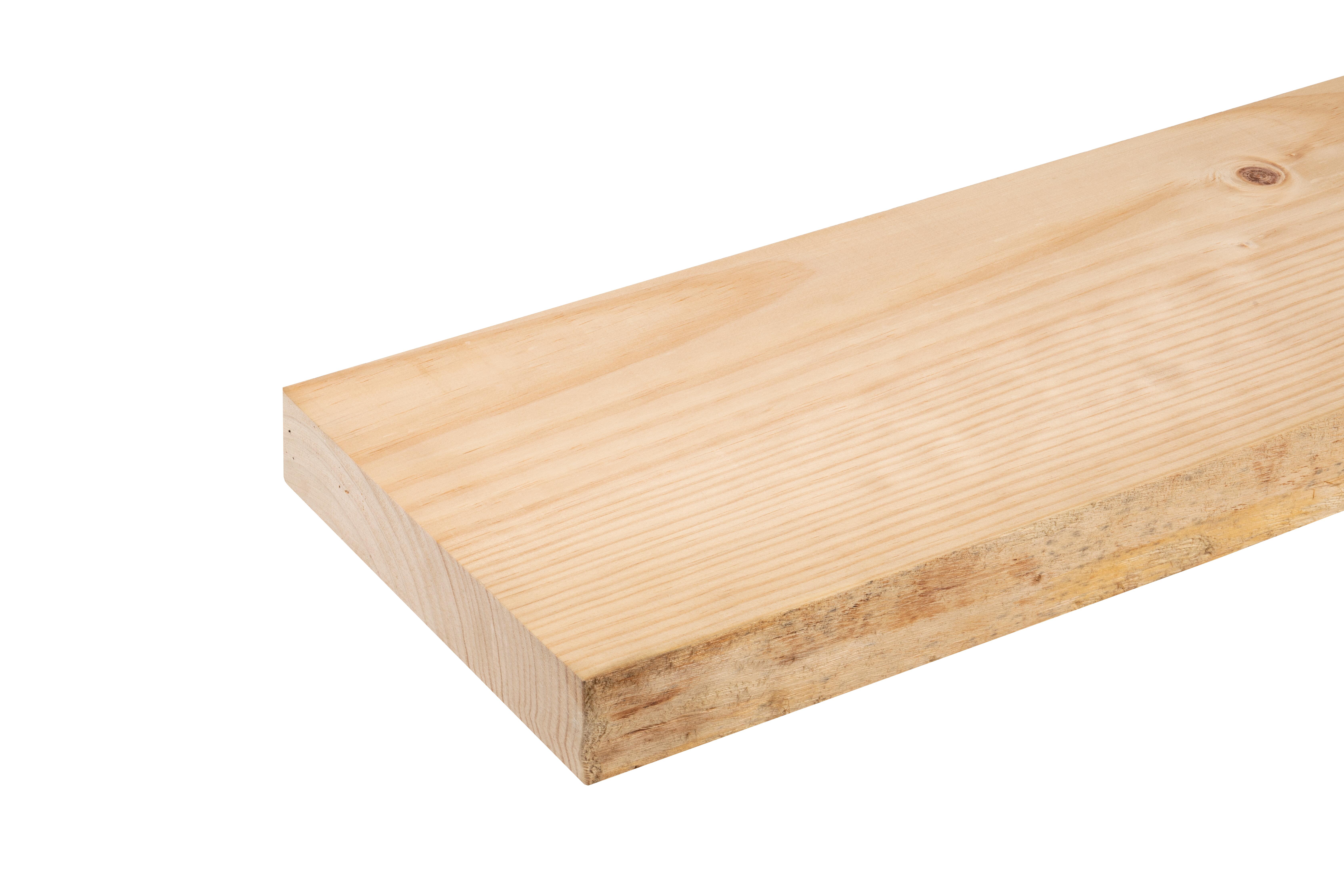 Tablero macizo de pino 20/25x80x4 cm tarugo 1 lado bruto - 21