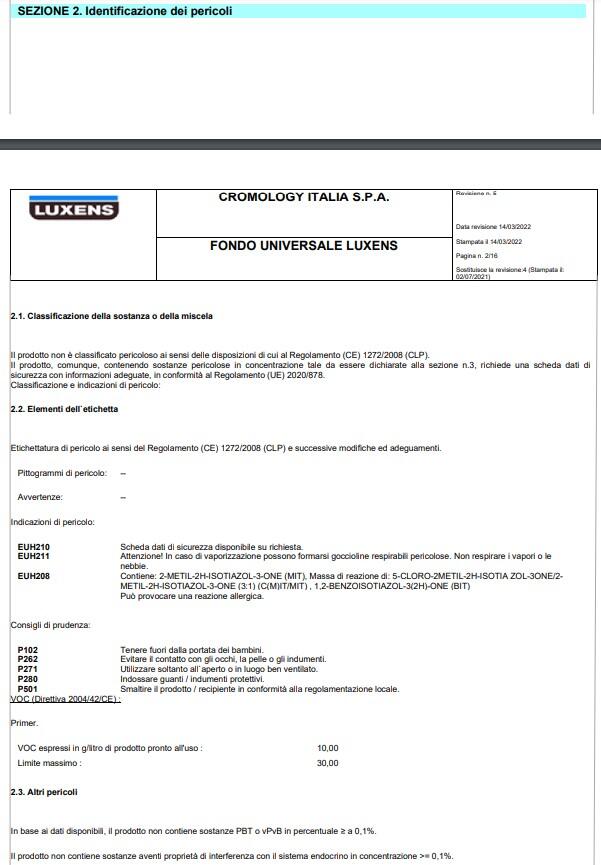 Fondo per pittura su cartongesso LUXENS universale base acqua 1 L 1 Kg - 7