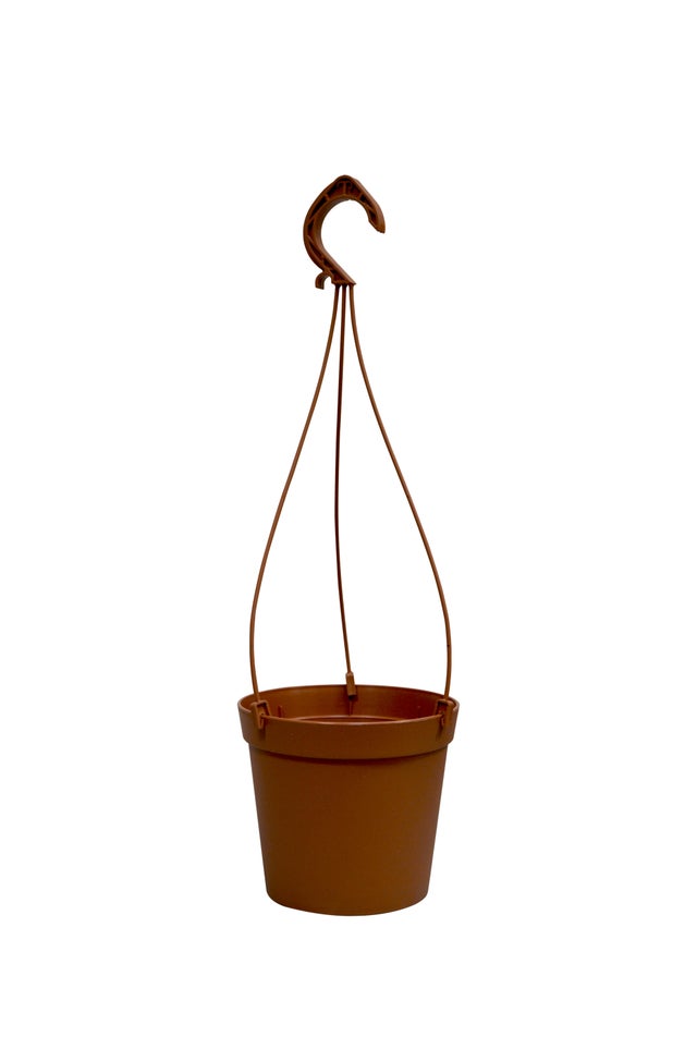 Vaso con supporto in polipropilene terracotta H 40 x ø 14 cm