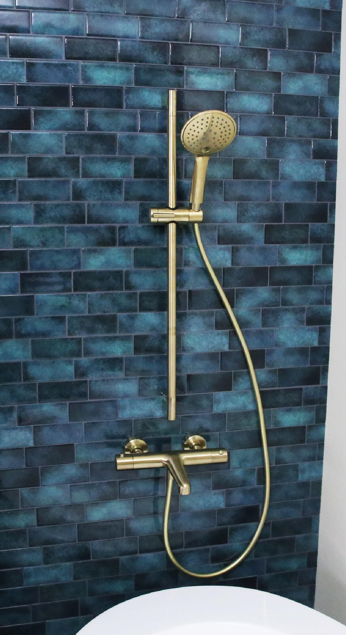 Grifo de bañera termostático ESSEBAGNO envol oro satinado Antical Latón - 13