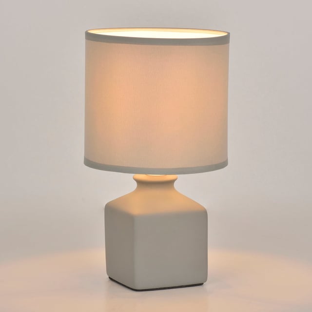 Lampe Ida, céramique, gris, H.25 cm, E14