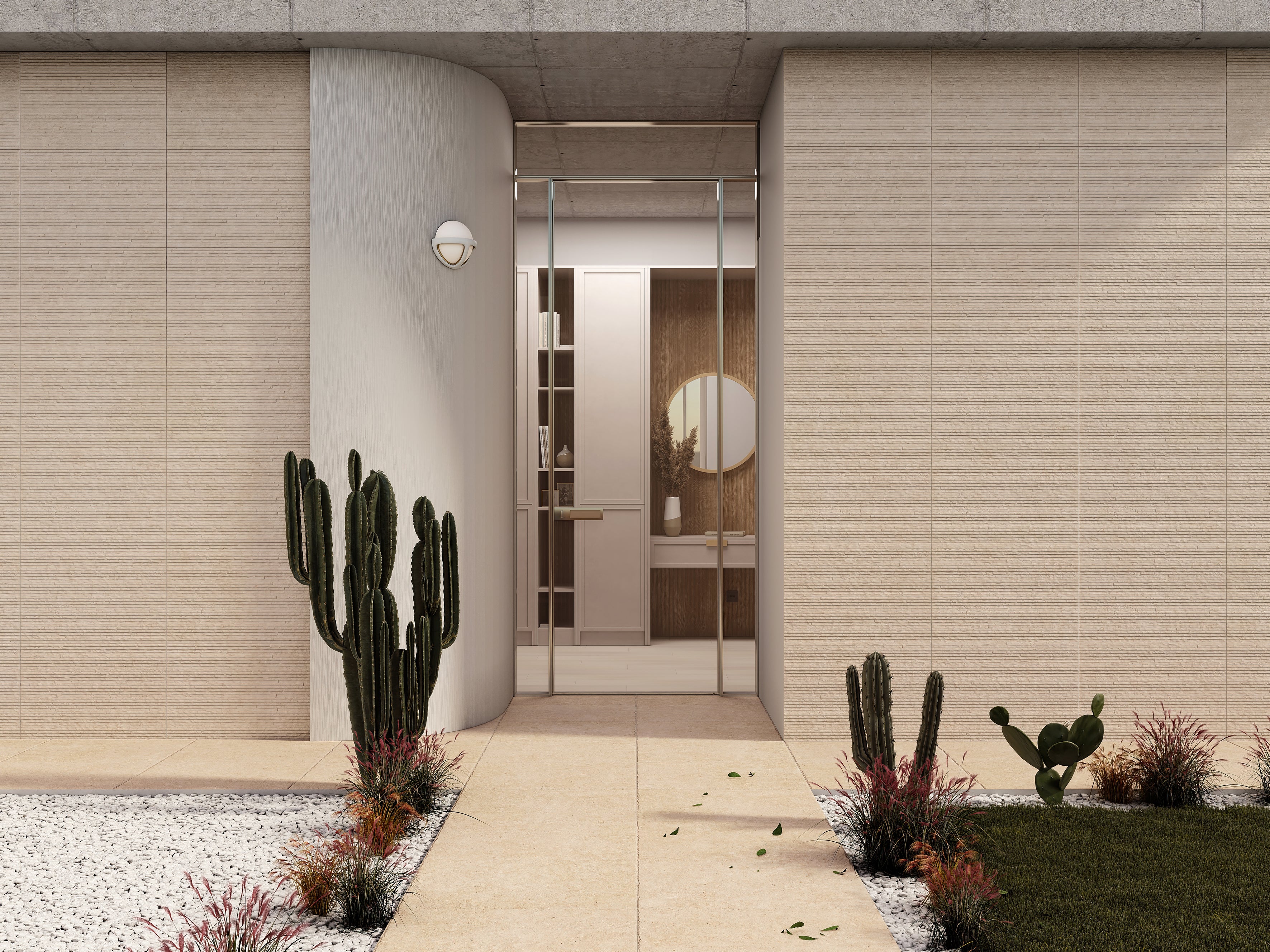 Suelo porcelánico petra efecto piedra sand 67.5x45.6 cm c3