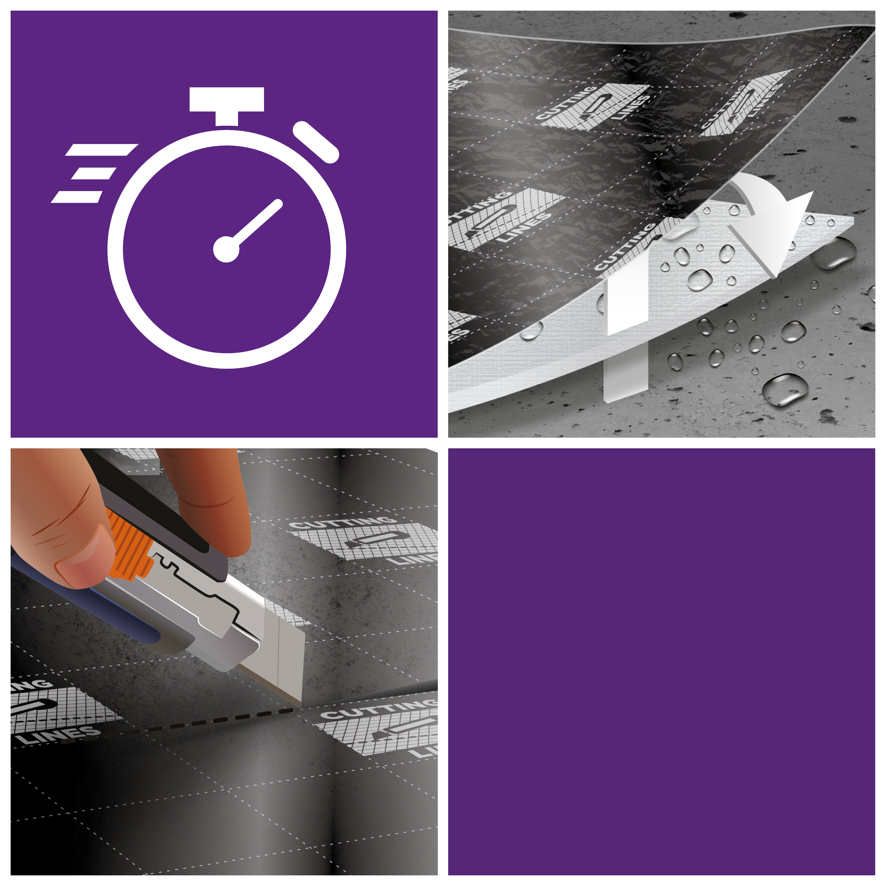 Sous-couche sol/dalle/lame pvc avec pare-vapeur Silence Ep.1 mm AXTON, 10 m² - 4