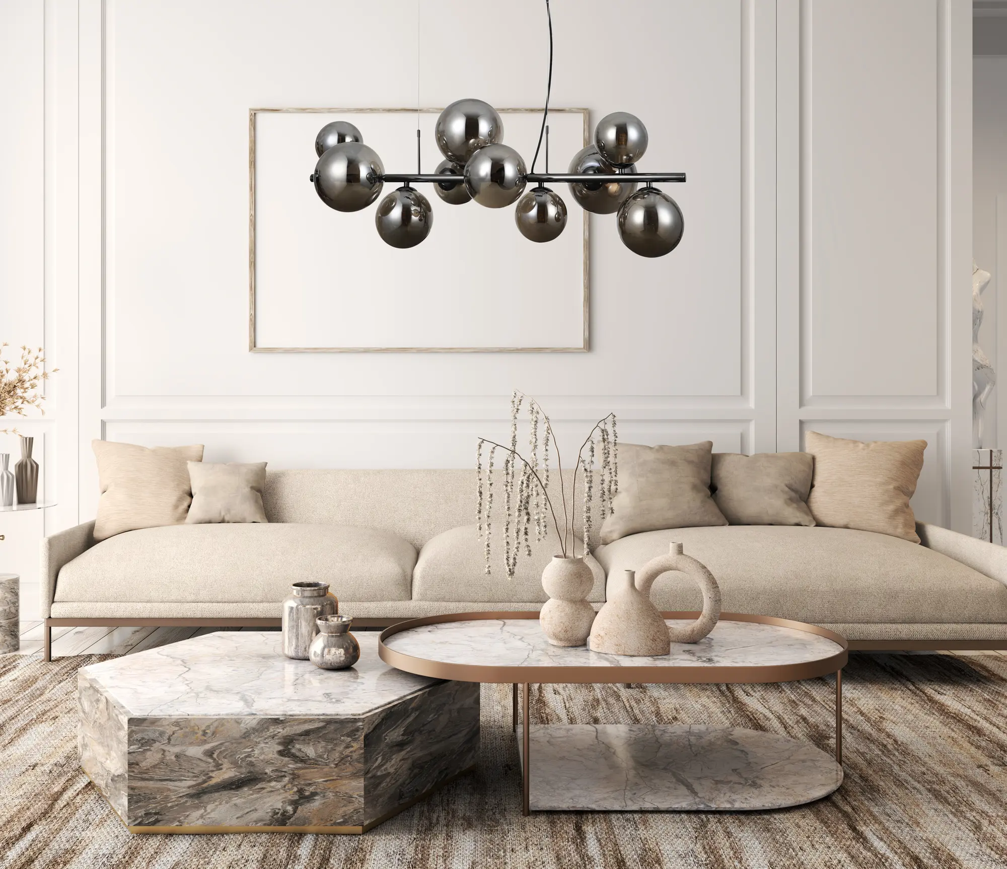 Lampa wisząca Canello czarna 10 x G9 Italux - 2