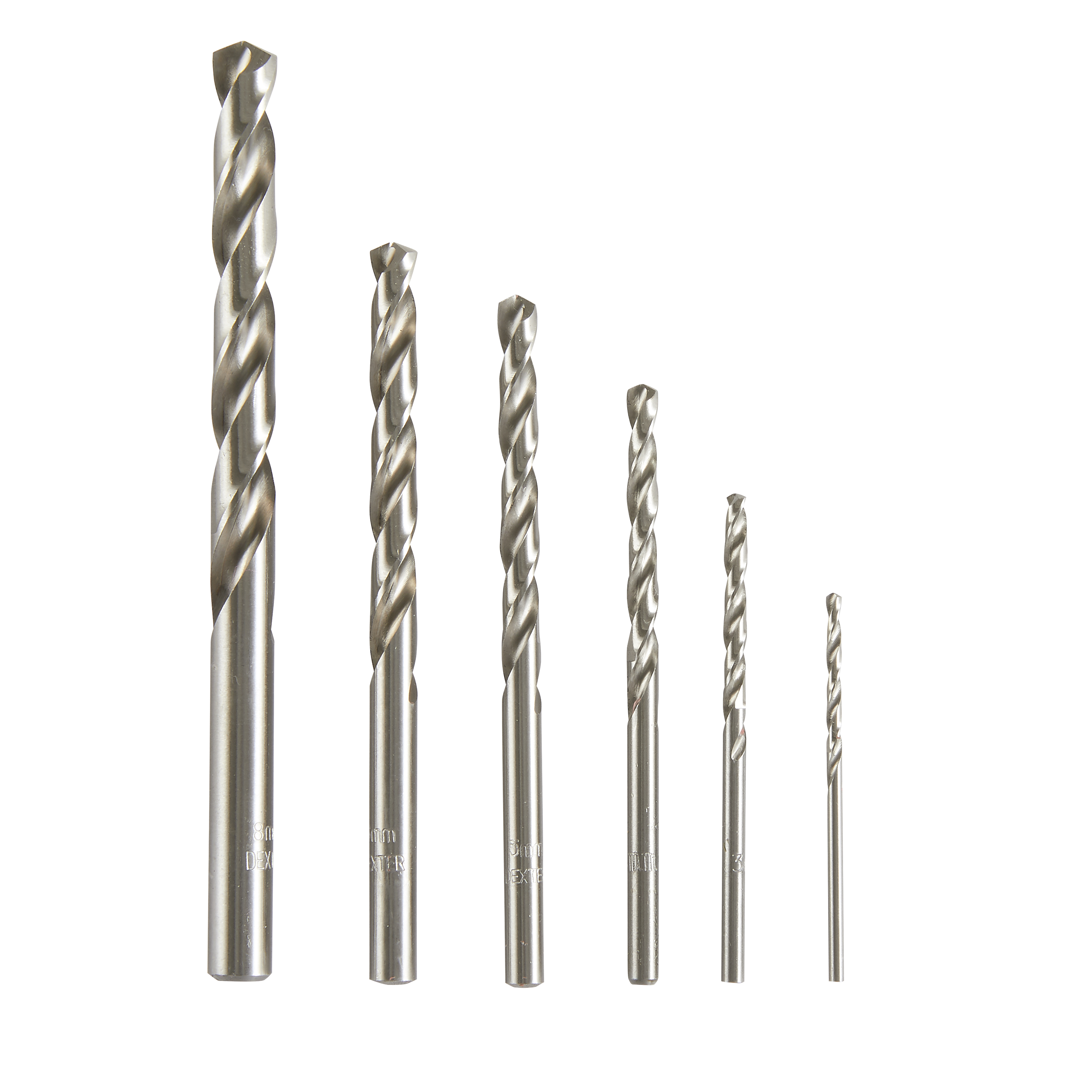 Lot de 6 forets métalliques, Diam.2 à 8 mm, L.49 à 117 mm DEXTER - 2