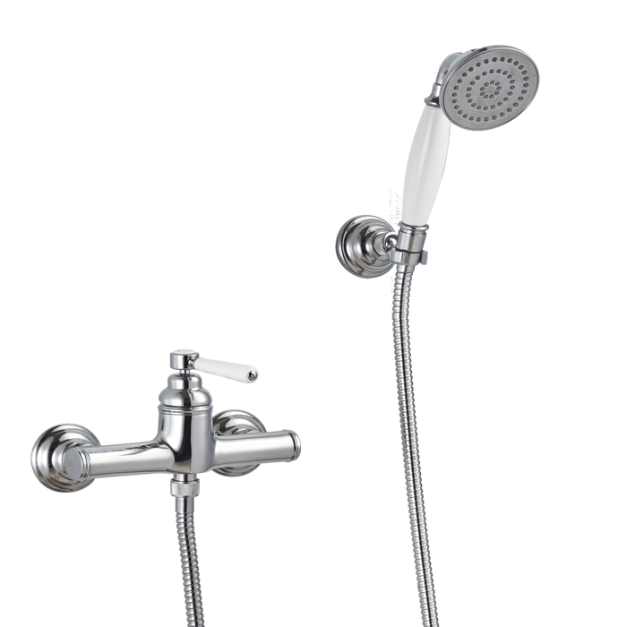 robinet douche couleur chrome vintage