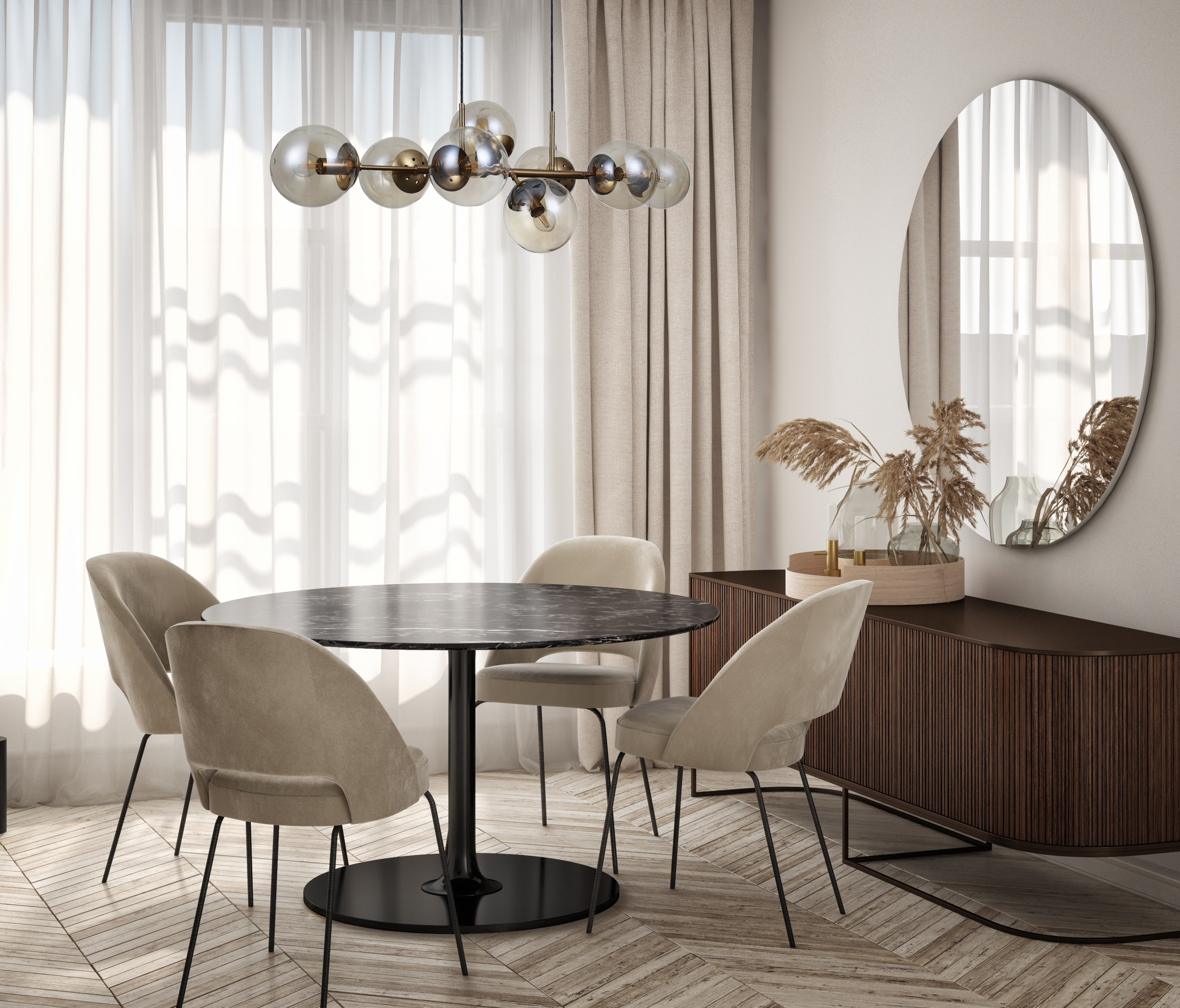 Lampa wisząca Molite złota 8 x E14 Italux - 2