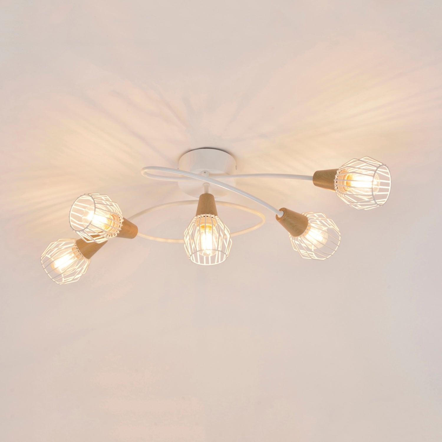 Plafonnier E14, acier, blanc Tyron COREP - 6