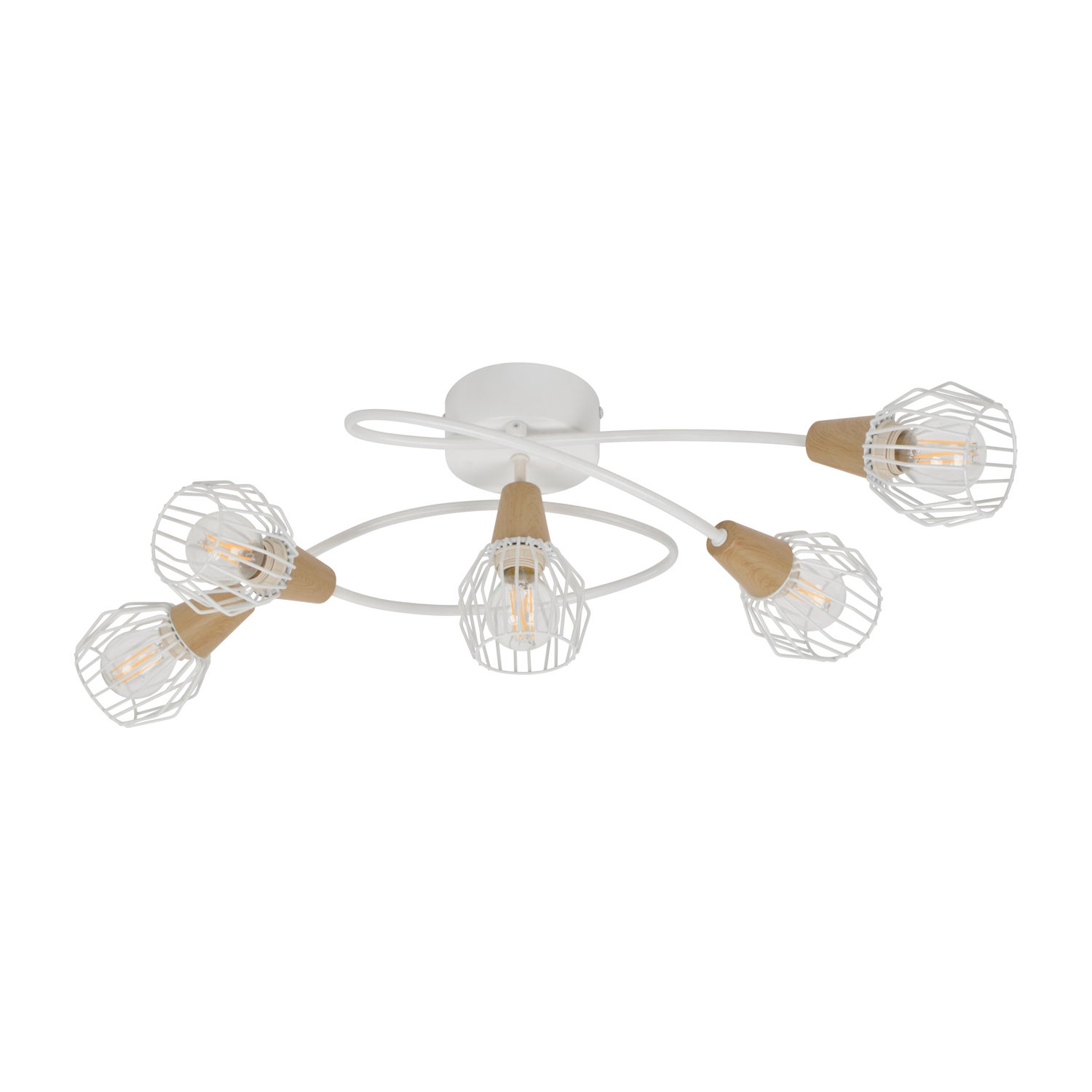 Plafonnier E14, acier, blanc Tyron COREP - 5