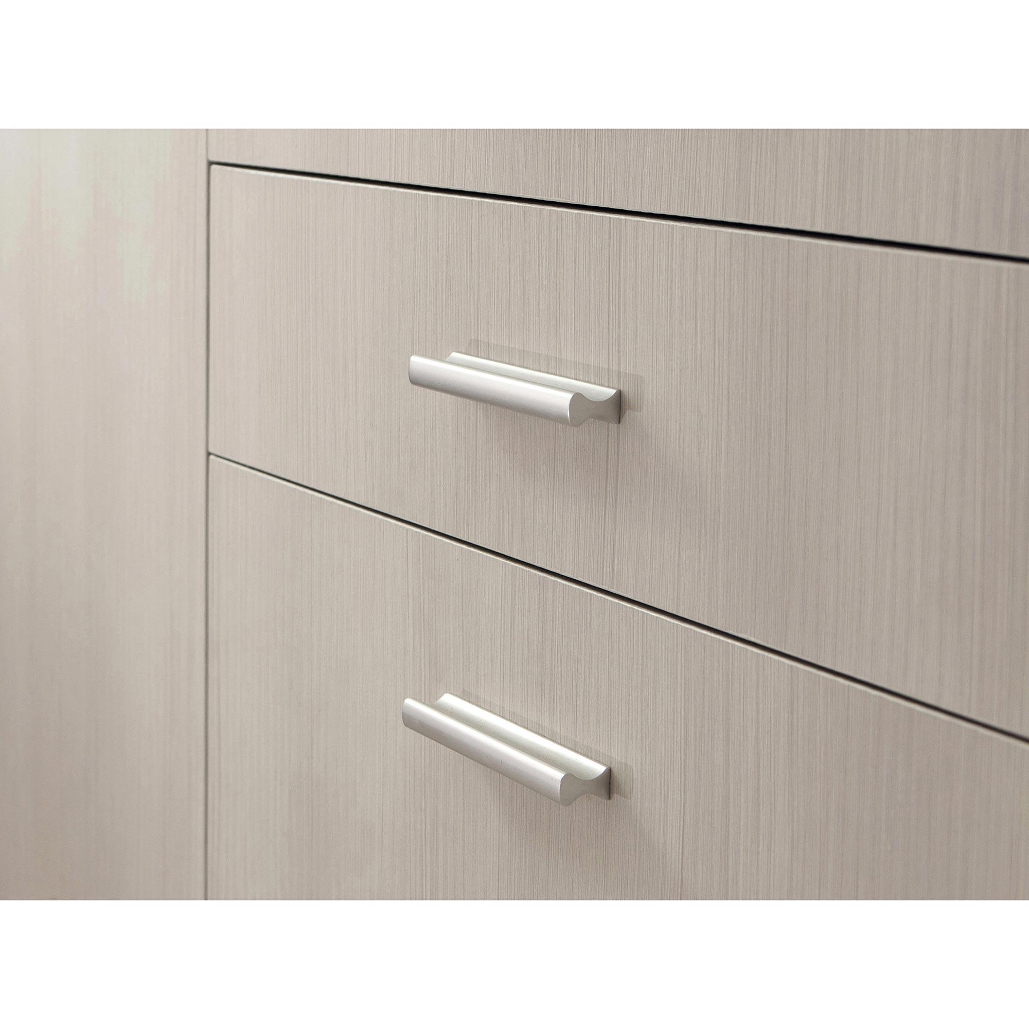 Maniglia per mobili REI ALLUMINIO in alluminio grigio anodizzato opaco interasse 64 mm, 4 pezzi - 2