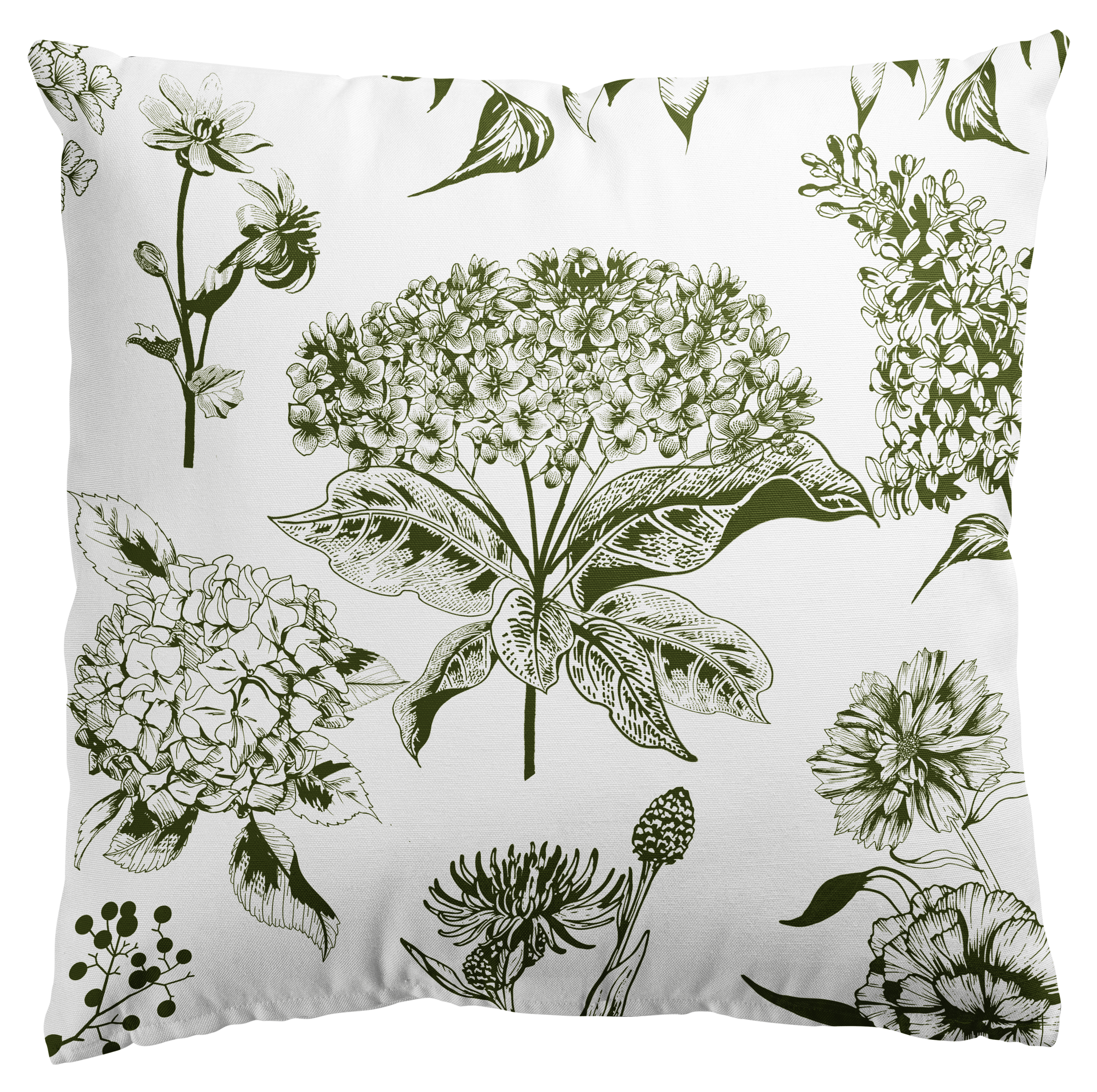 Poszewka na poduszkę Premium Herbs zielona 43 x 43 cm