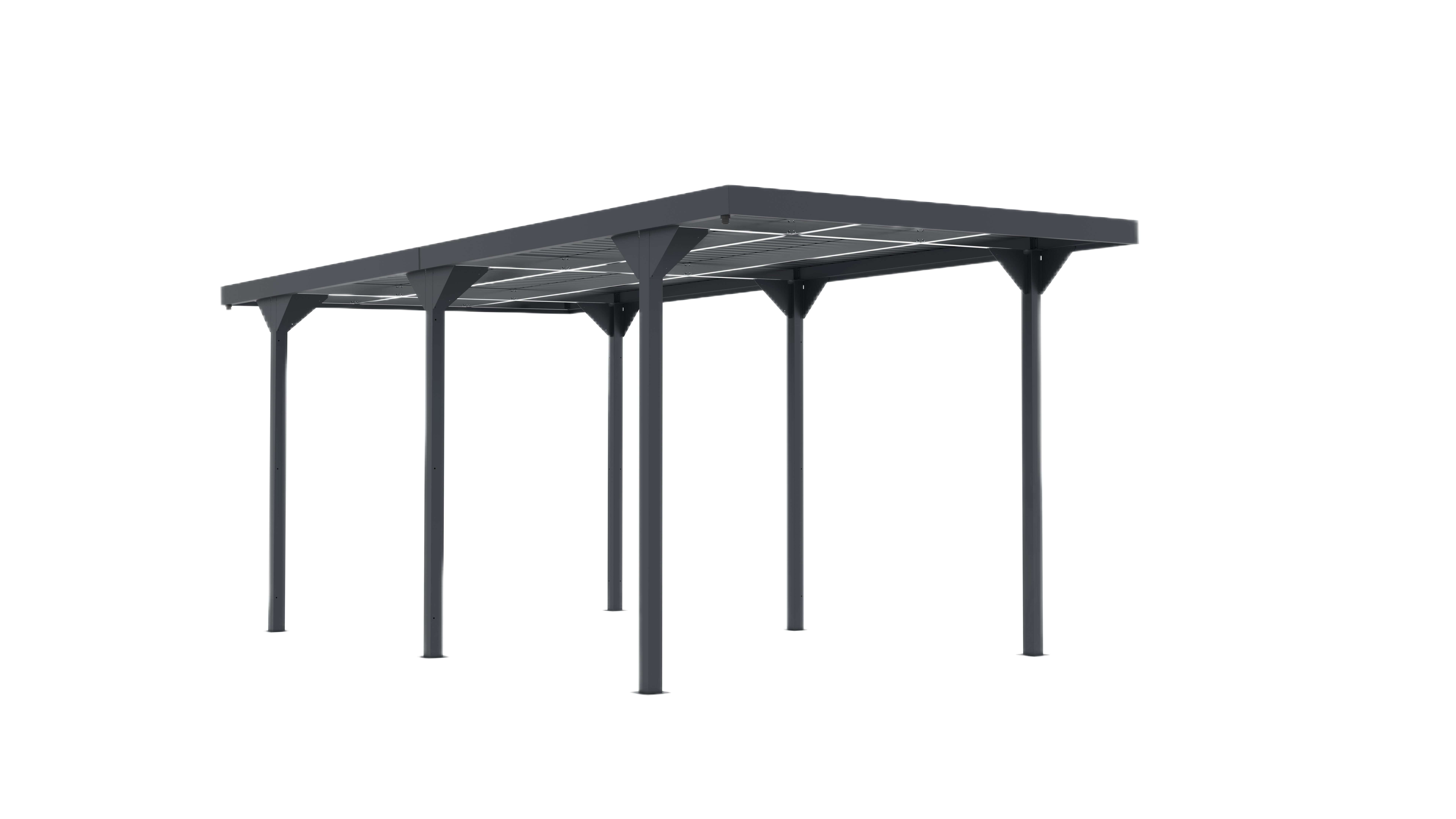 Wiata garażowa metalowa z dachem 15,39 m2 Corciano
