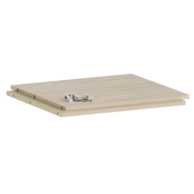 Lot de 2 étagères SPACEO Evo'M effet chêne pour caisson L.60 x P.54 cm