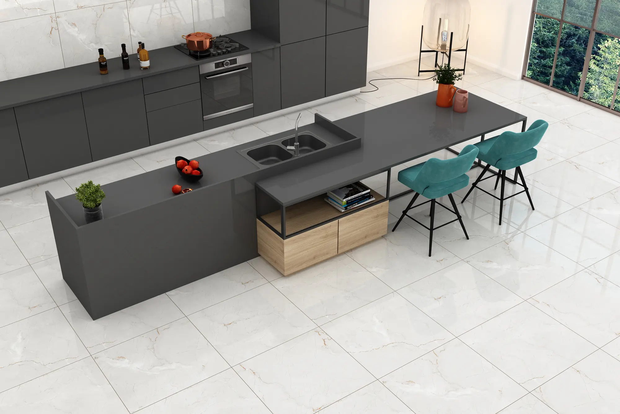 Gres szkliwiony Amarilo Bianco 60x60 Egen - 3