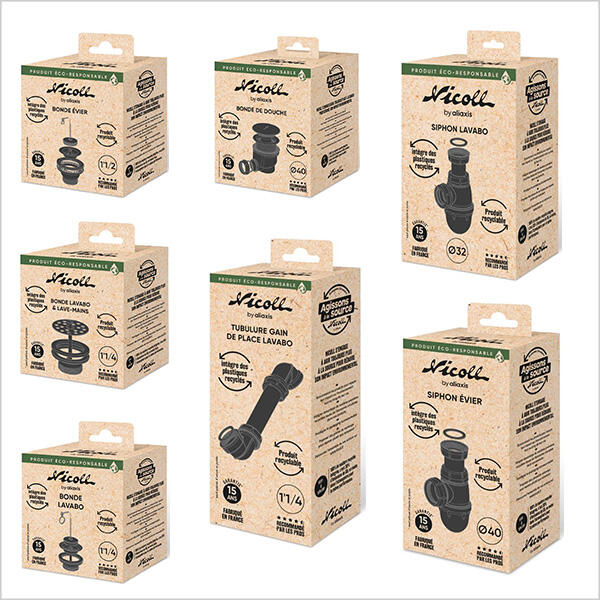 Siphon pour lavabo recyclé, Diam.1